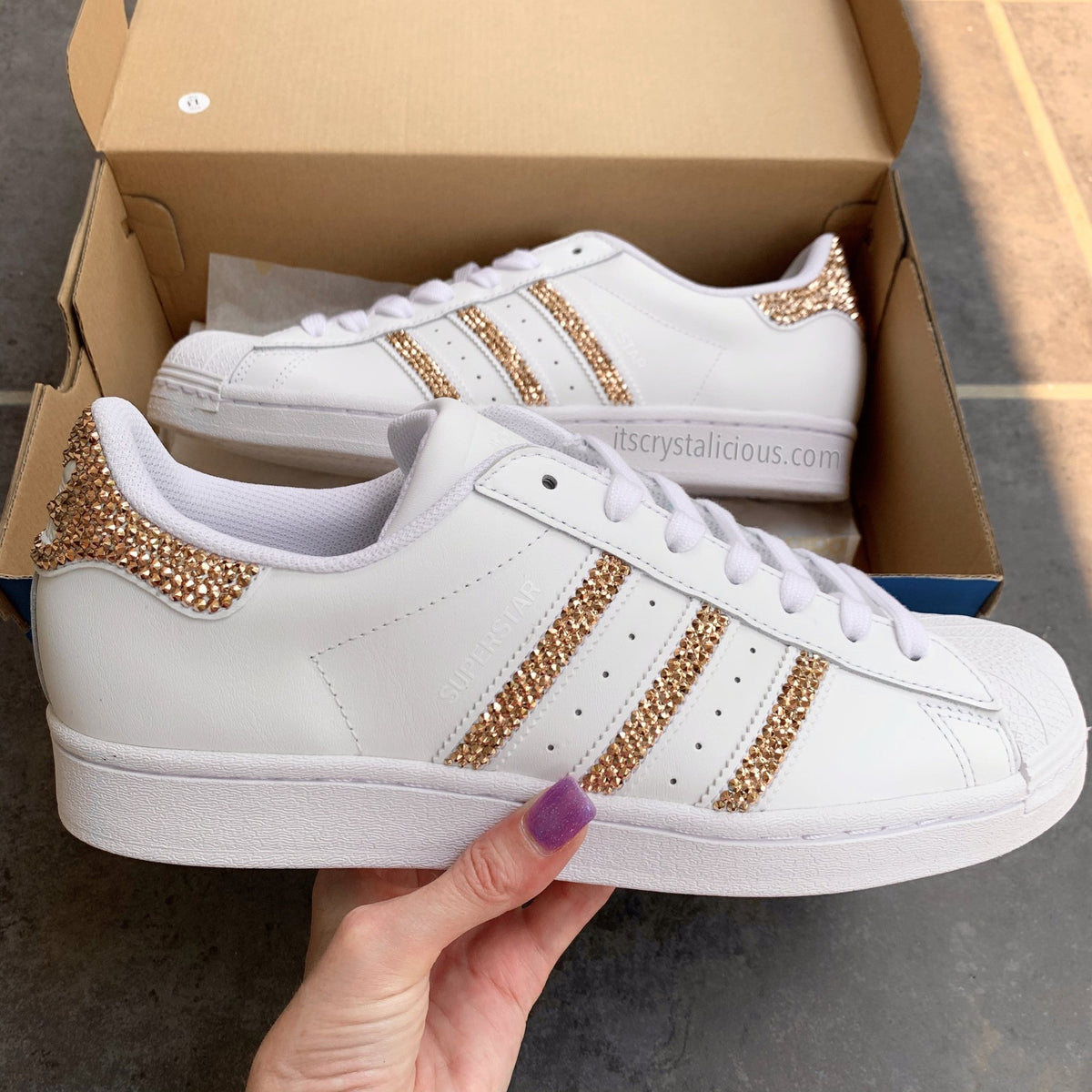 SWAROVSKI Crystal embellished Bling Bedazzled Adidas sneakers It's Crystalicious SWAROVSKI Crystal embellished Bling Bedazzled Adidas sneakers It's Crystalicious