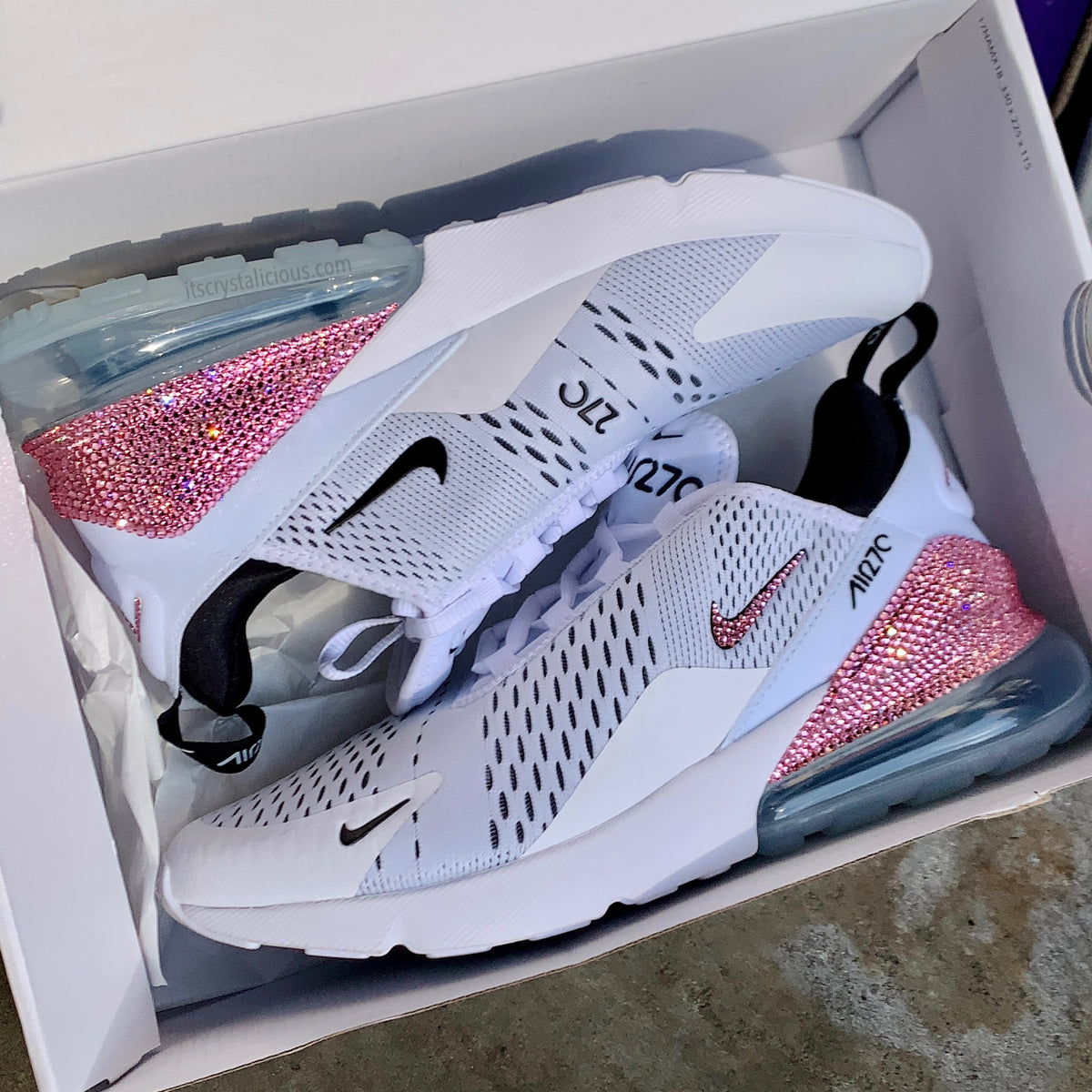 Custom crystal embellished Nike Air Max 270– It's Crystalicious®