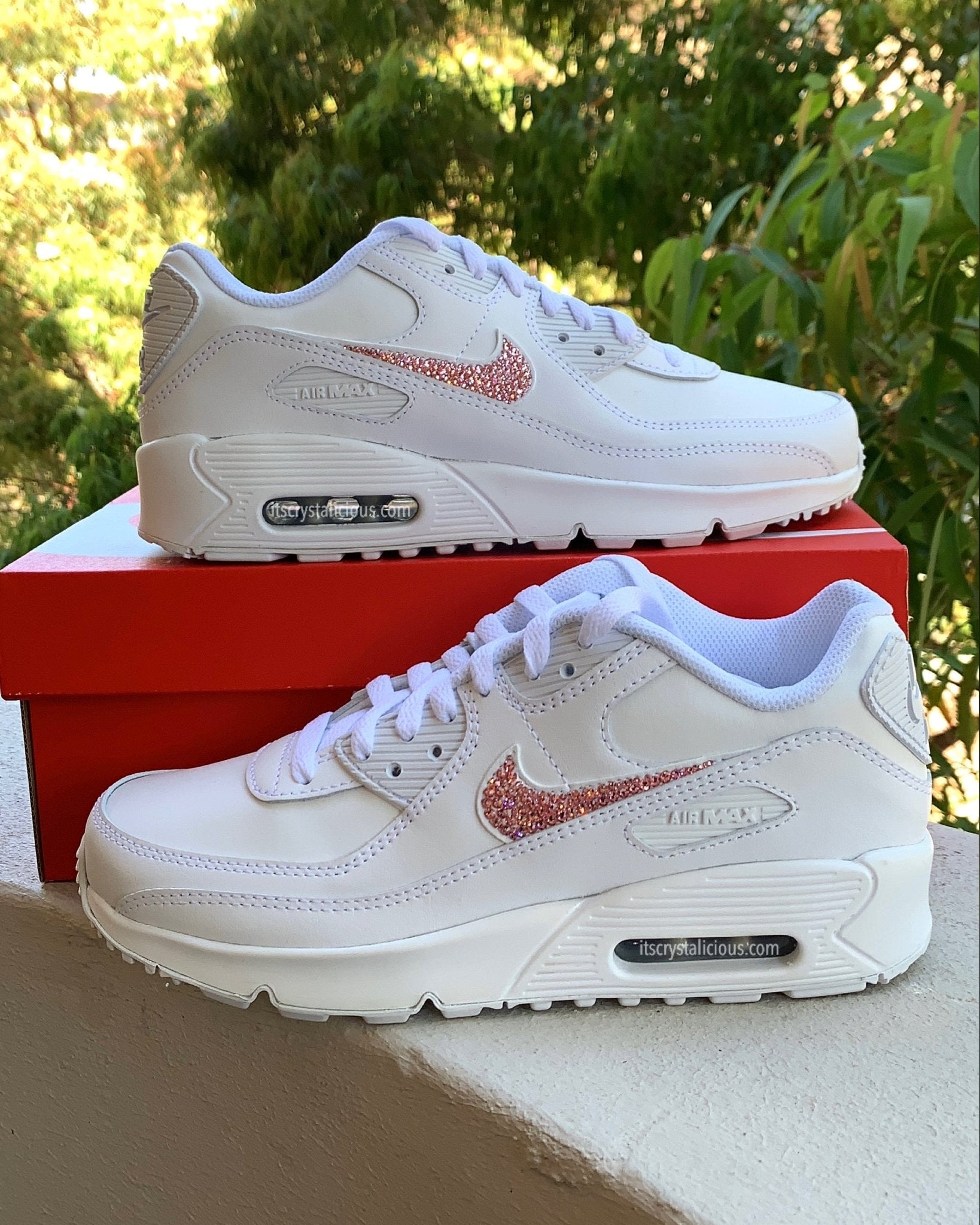 Nike Air Max 90 - White/Lt Rose* - It's Crystalicious®