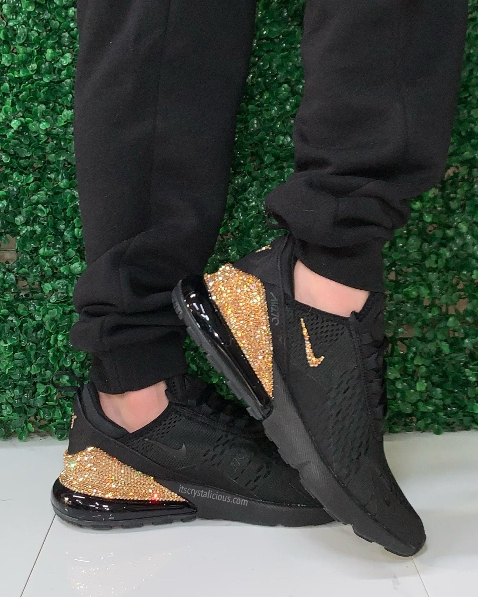 Nike Air Max 270 Triple Black/Golden Honey * - It's Crystalicious®