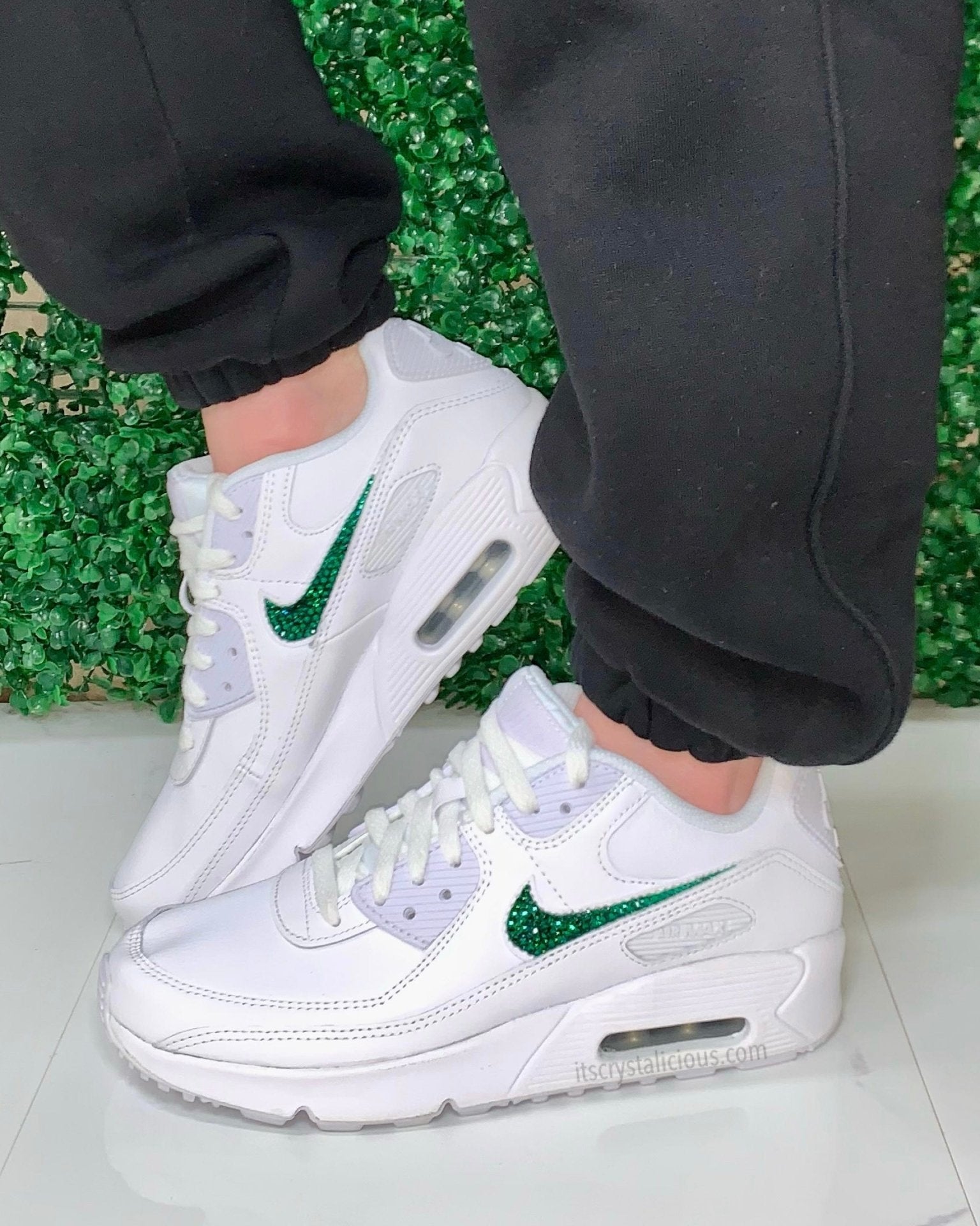 Nike Air Max 90 - White/Emerald* - It's Crystalicious®