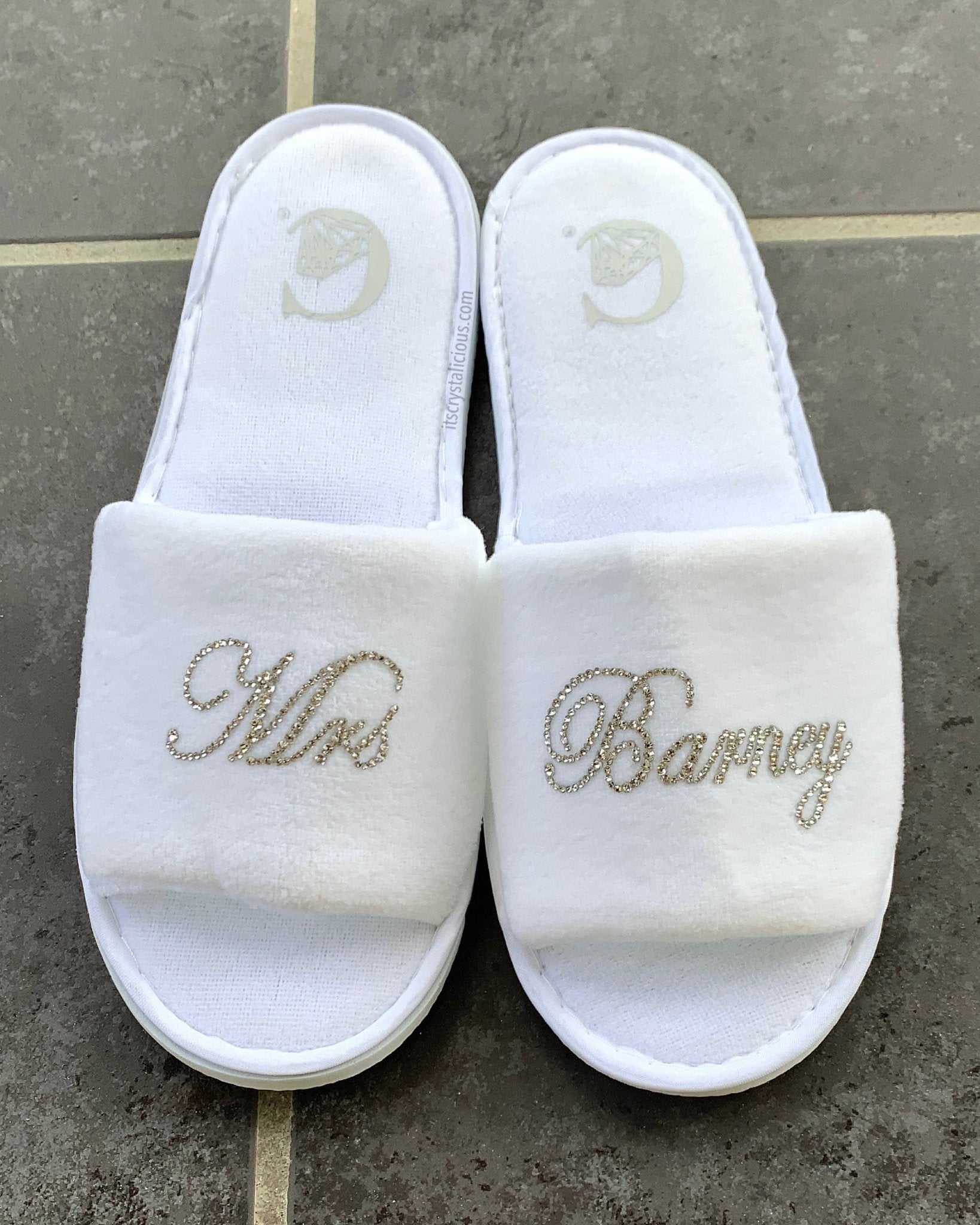 Personalised Crystal Bridal Slippers - Crystal * - It's Crystalicious®