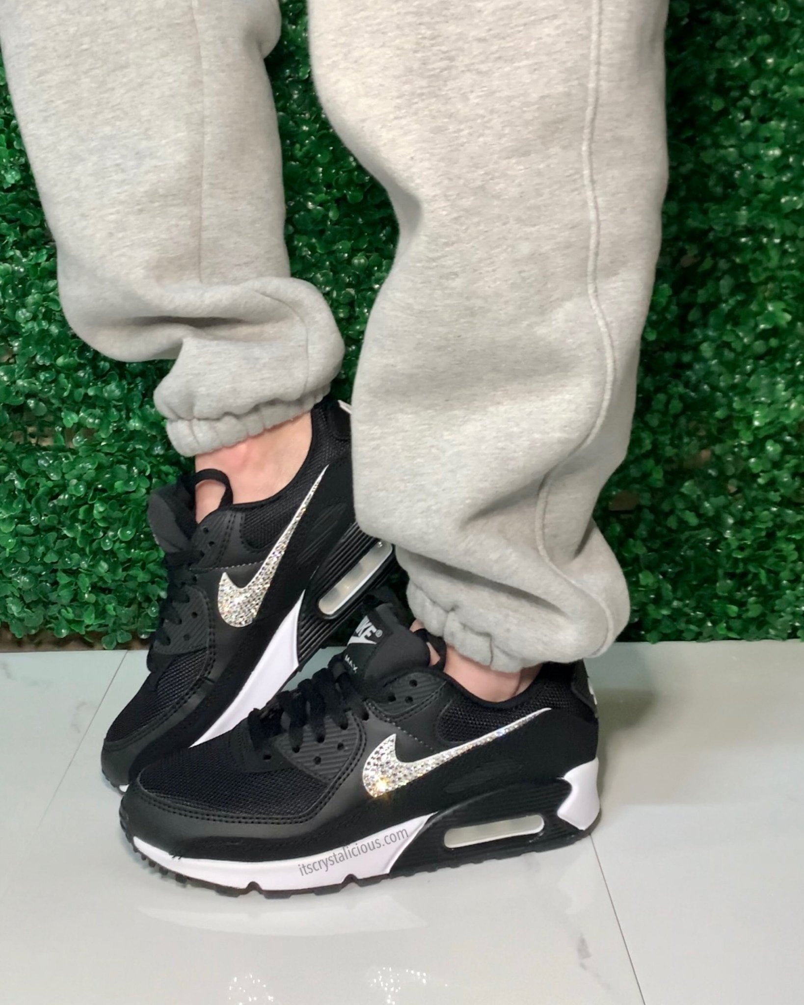Nike Air Max 90 - Black/White/Crystal* - It's Crystalicious®