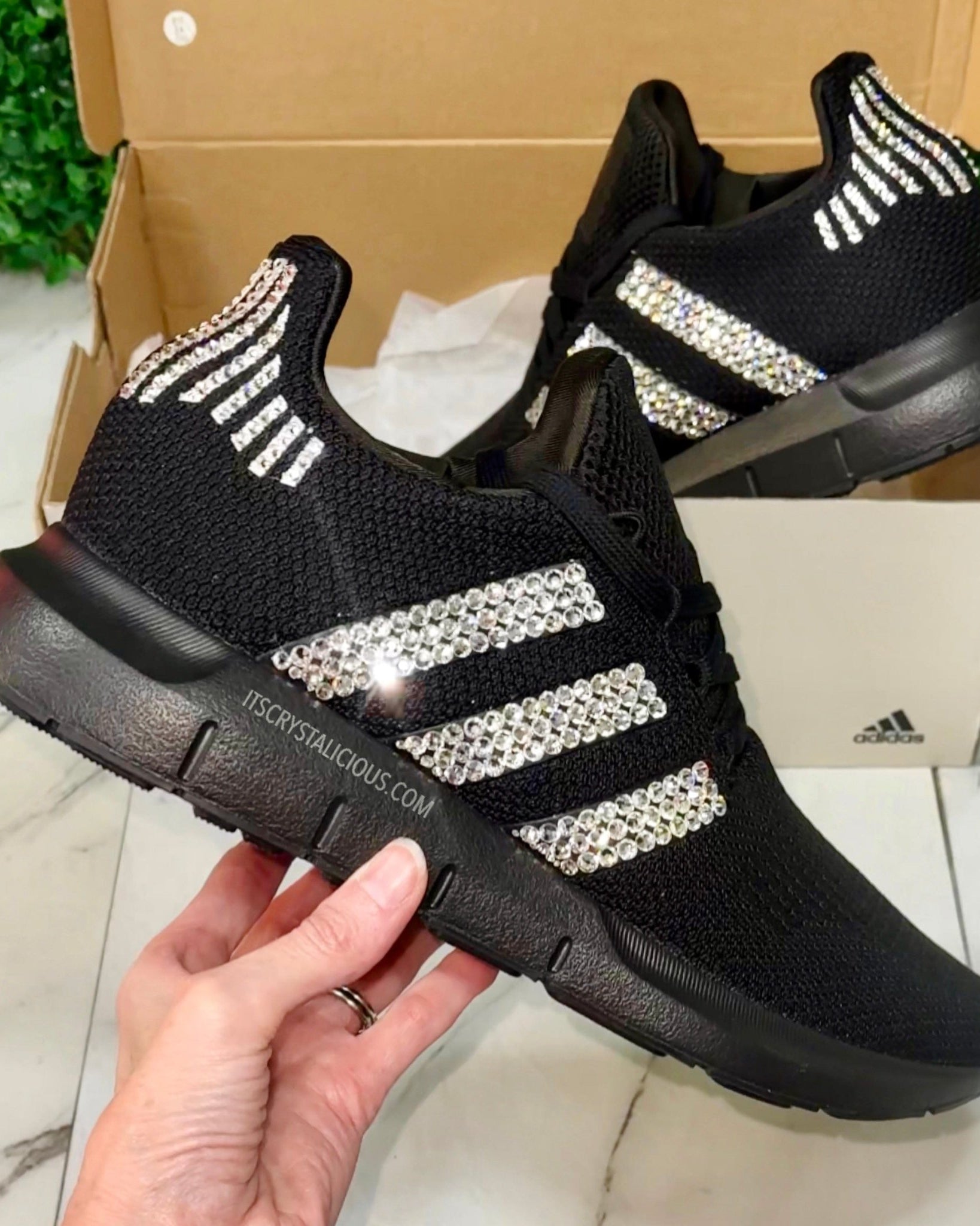 Adidas Swift Run 1.0 - Black/White/Crystal* - It's Crystalicious®
