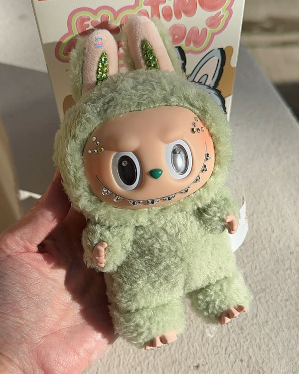 RTS - GREEN GRAPE - Crystal LABUBU THE MONSTERS - Exciting Macaron Vinyl Face *