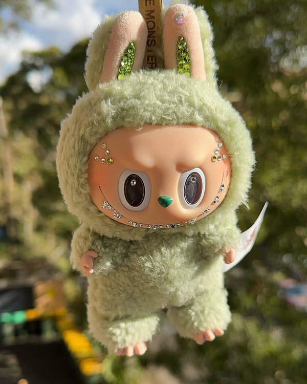 RTS - GREEN GRAPE - Crystal LABUBU THE MONSTERS - Exciting Macaron Vinyl Face *