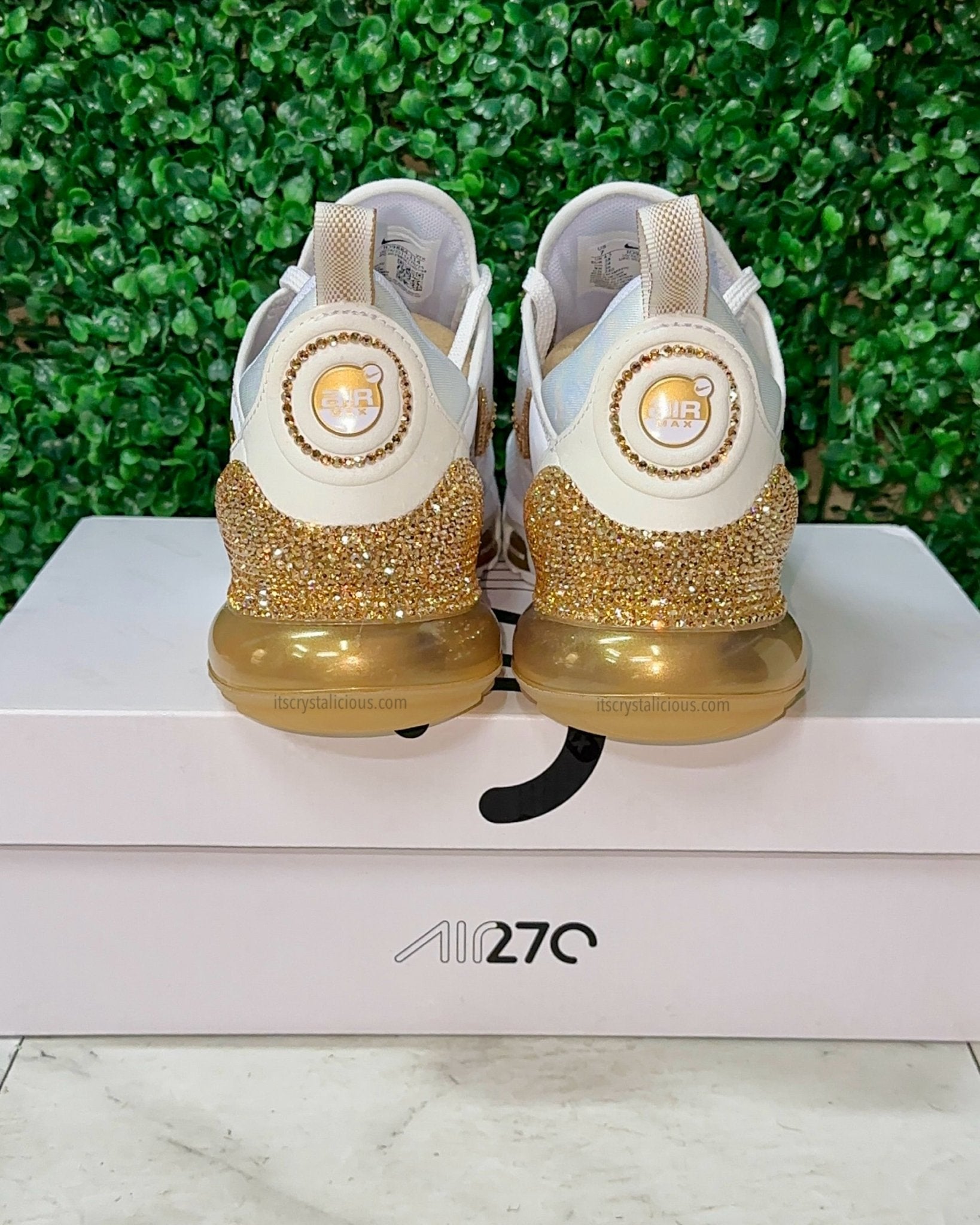 Nike Air Max 270 Premium - Team Gold Custom Crystal* - It's Crystalicious®