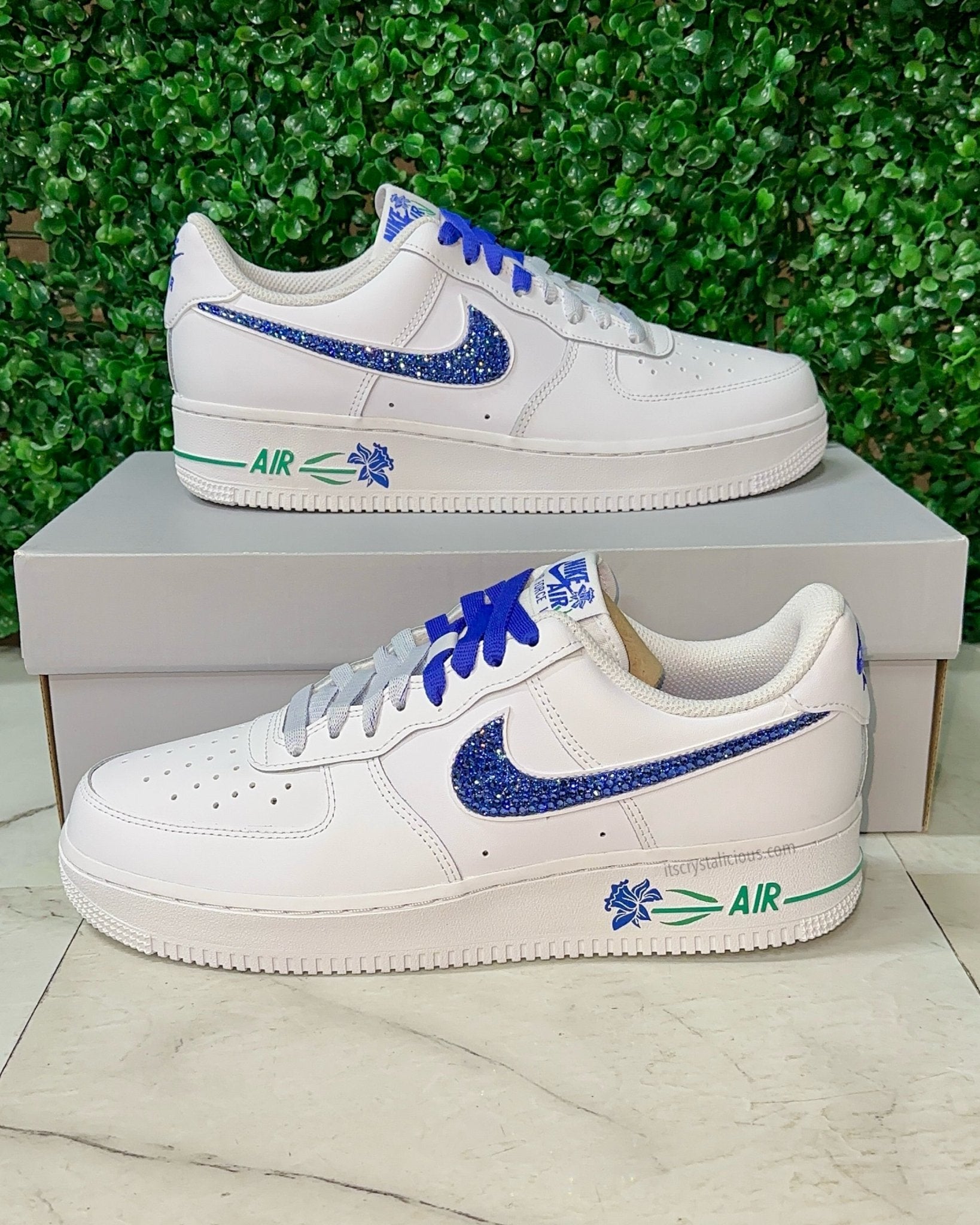 Nike Air Force 1 - Blue Hibiscus * - It's Crystalicious®