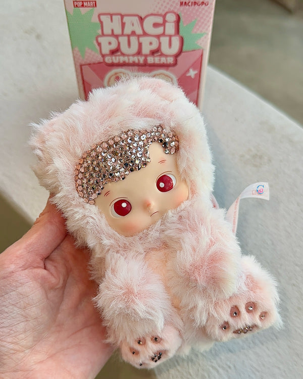 RTS - Peach - Crystal HACIPUPU Gummy Bear Series-Vinyl Plush Pendant*