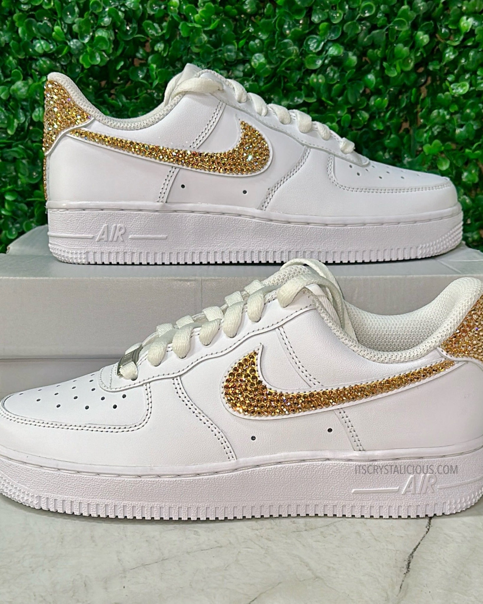 Nike Air Force 1 - Ticks/Heel Cap - Golden Honey/Crystal * - It's Crystalicious®