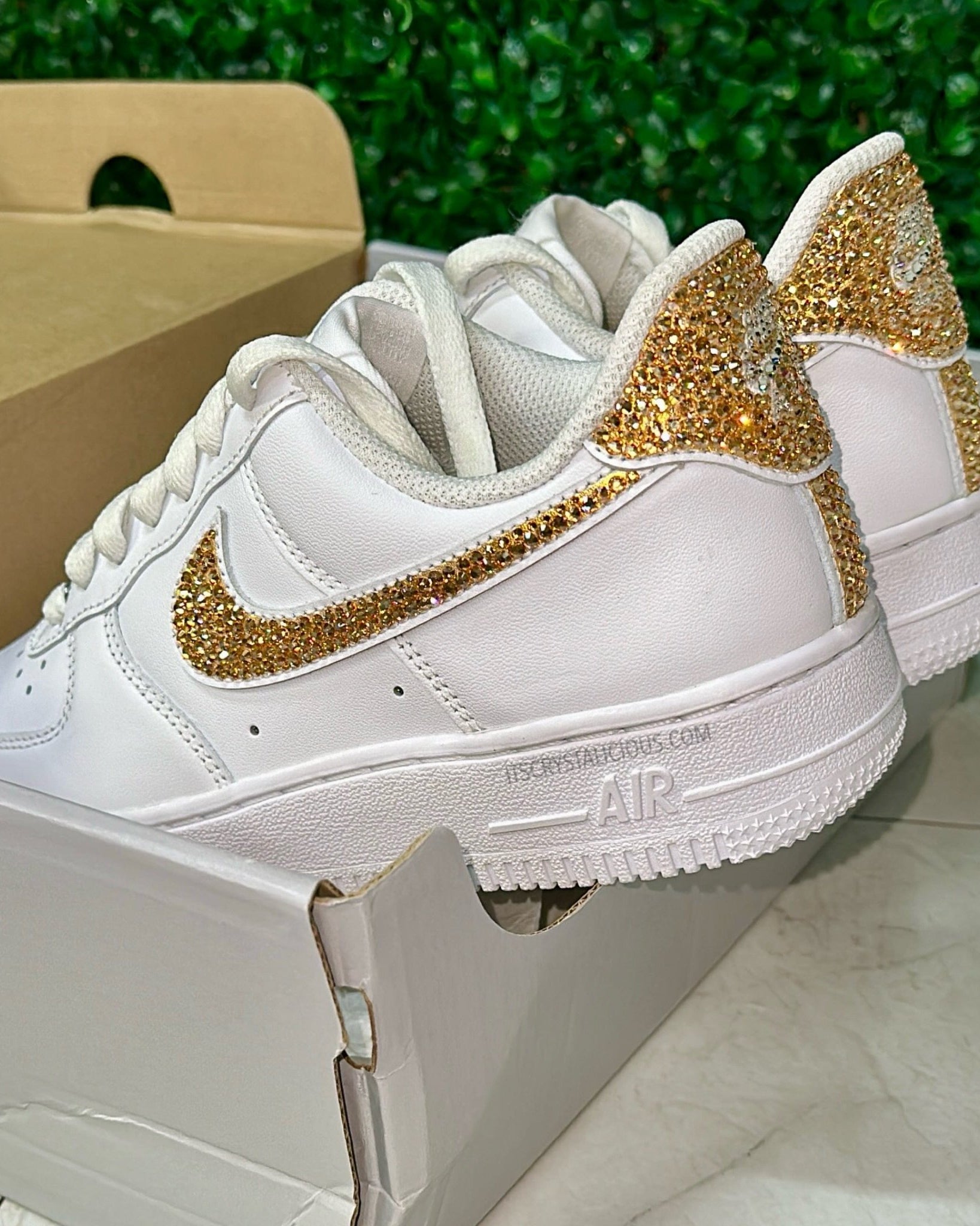 Nike Air Force 1 - Ticks/Heel Cap - Golden Honey/Crystal * - It's Crystalicious®