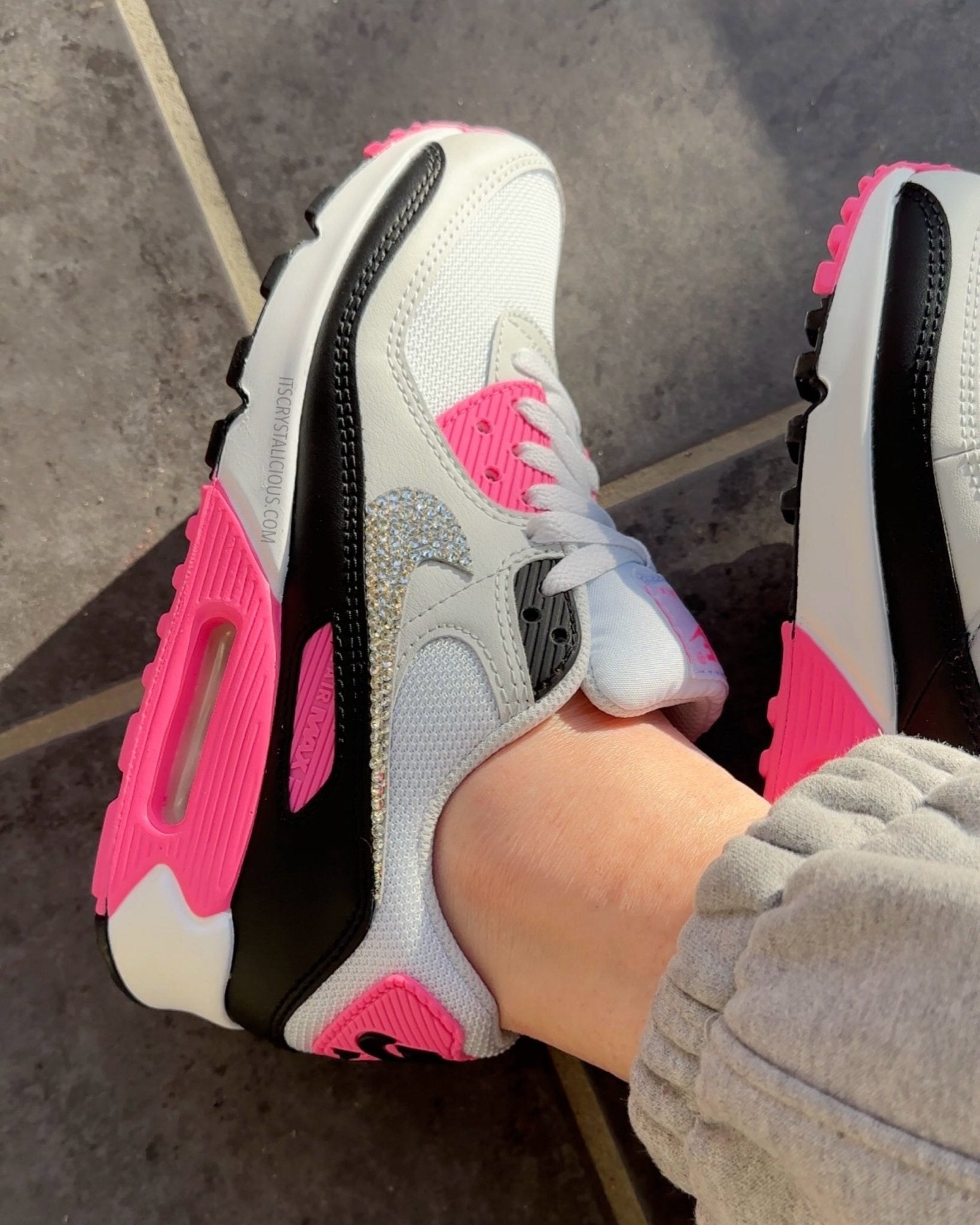 RTS - Nike Air Max 90 - White/Pink Glow/Crystal - Size US 6.5 * - It's Crystalicious®