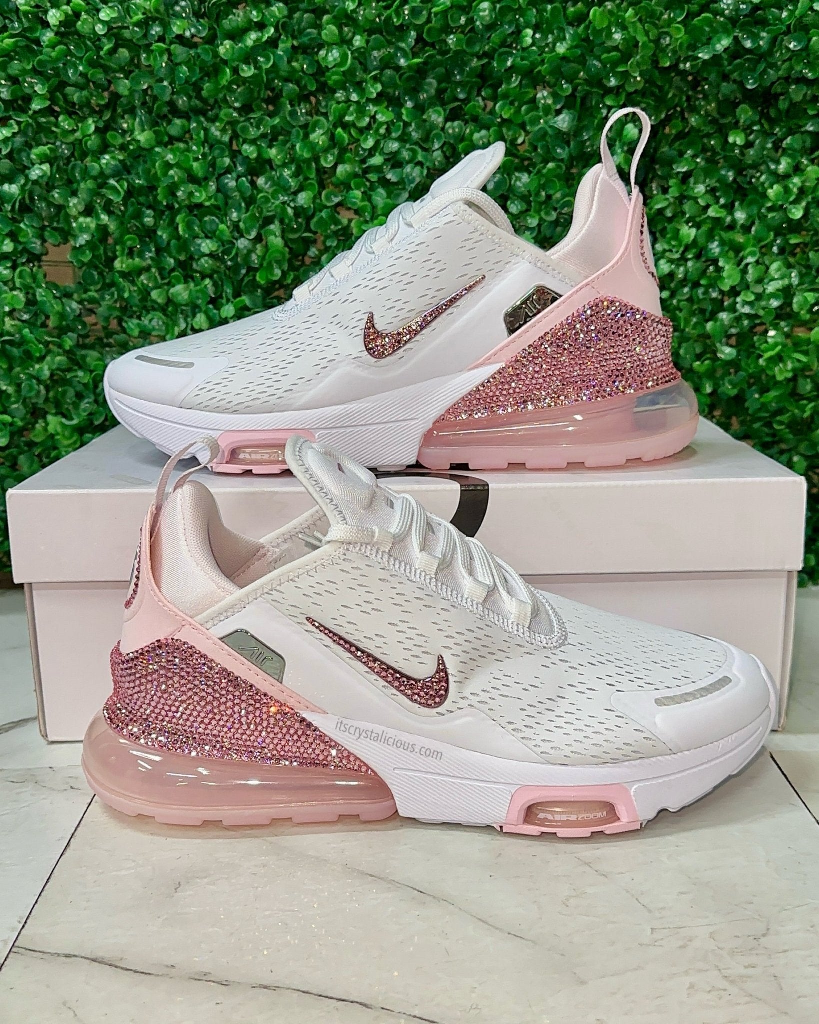 Nike Air Max 270 Premium - Pearl Pink Custom Crystal* - It's Crystalicious®