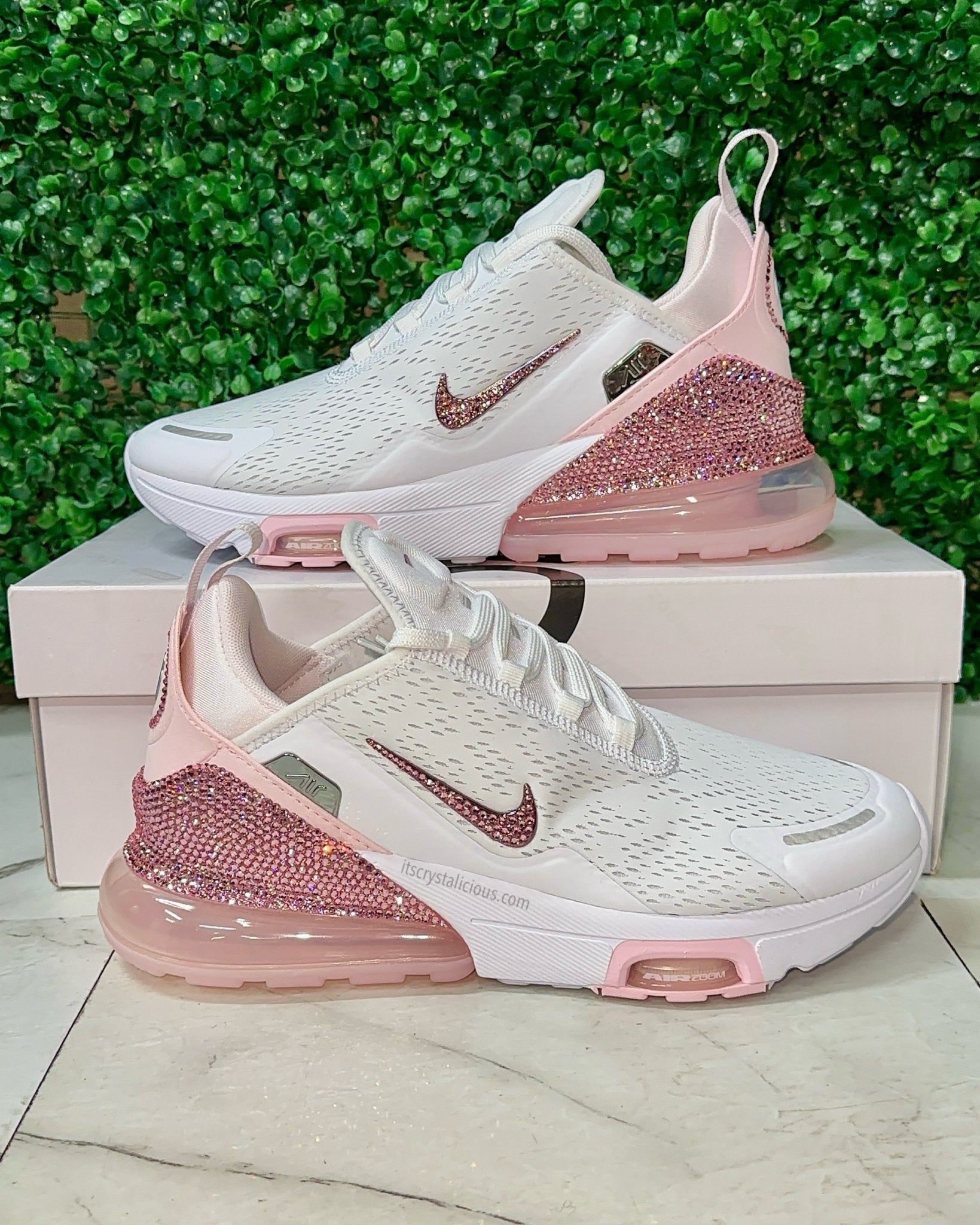 Nike Air Max 270 Premium - Pearl Pink Custom Crystal* - It's Crystalicious®