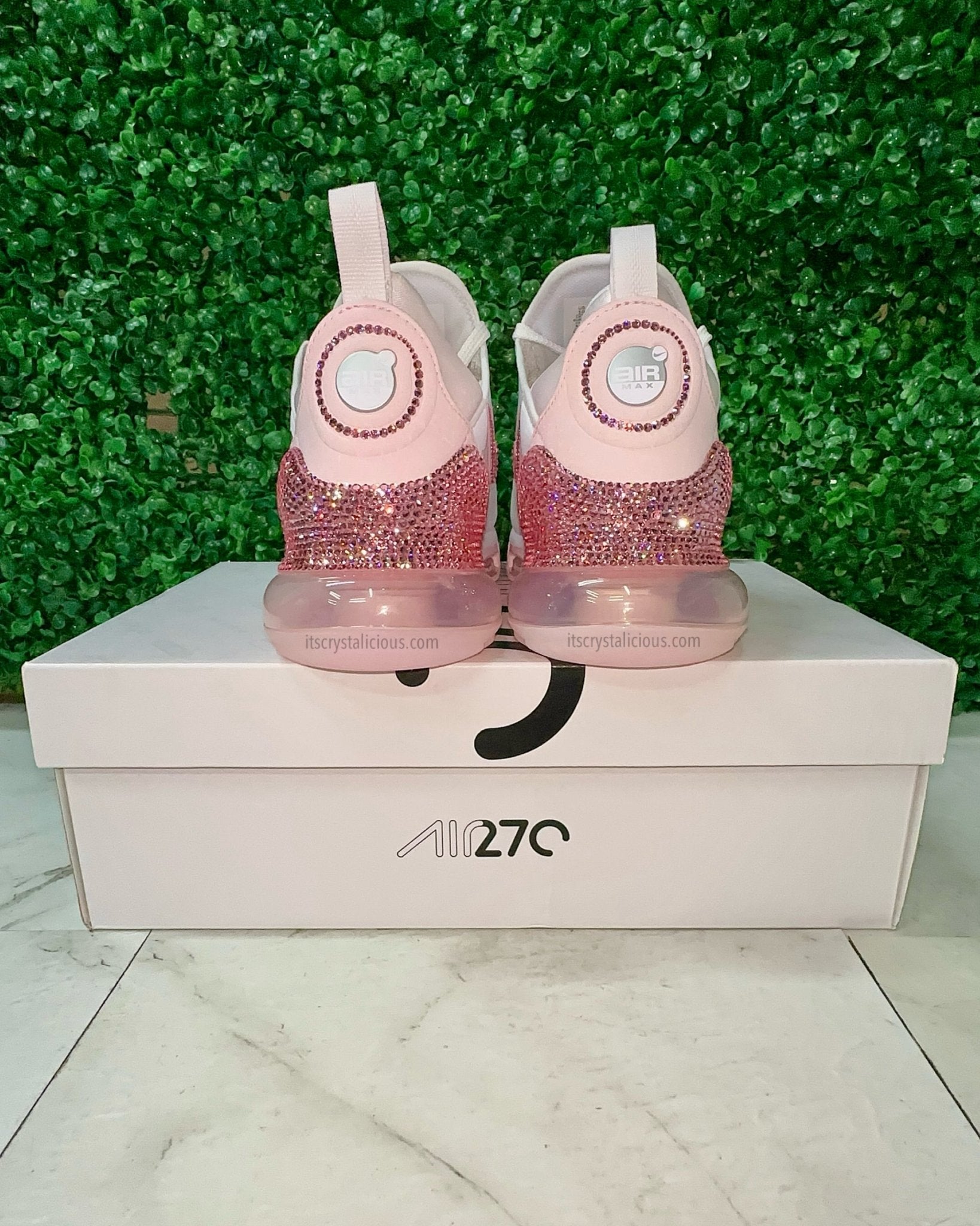 Nike Air Max 270 Premium - Pearl Pink Custom Crystal* - It's Crystalicious®