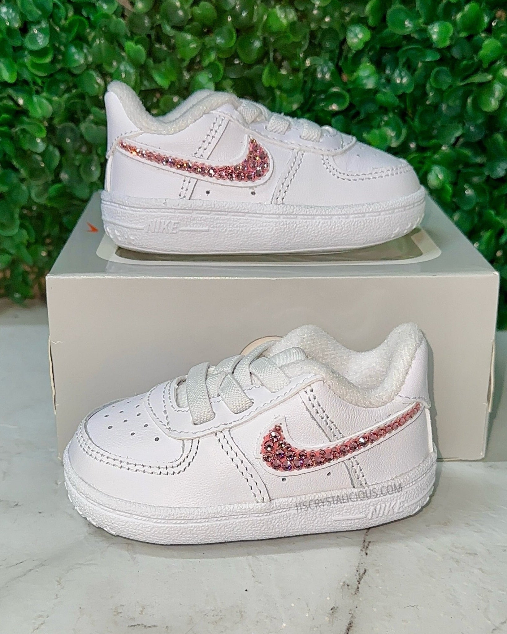 Baby Crib Crystal Nike Air Force 1 - Lt Rose* - It's Crystalicious®