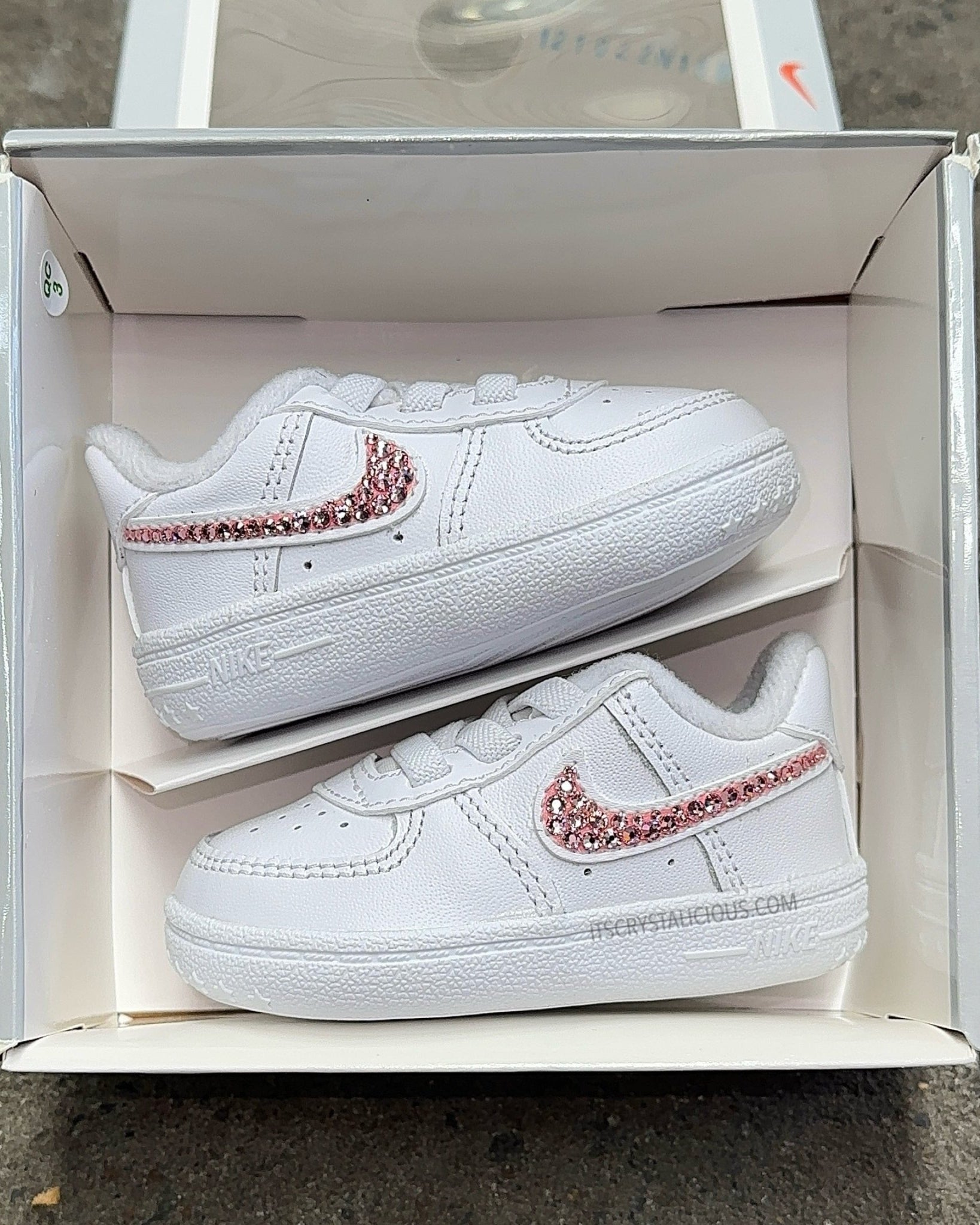 Baby Crib Crystal Nike Air Force 1 - Lt Rose* - It's Crystalicious®
