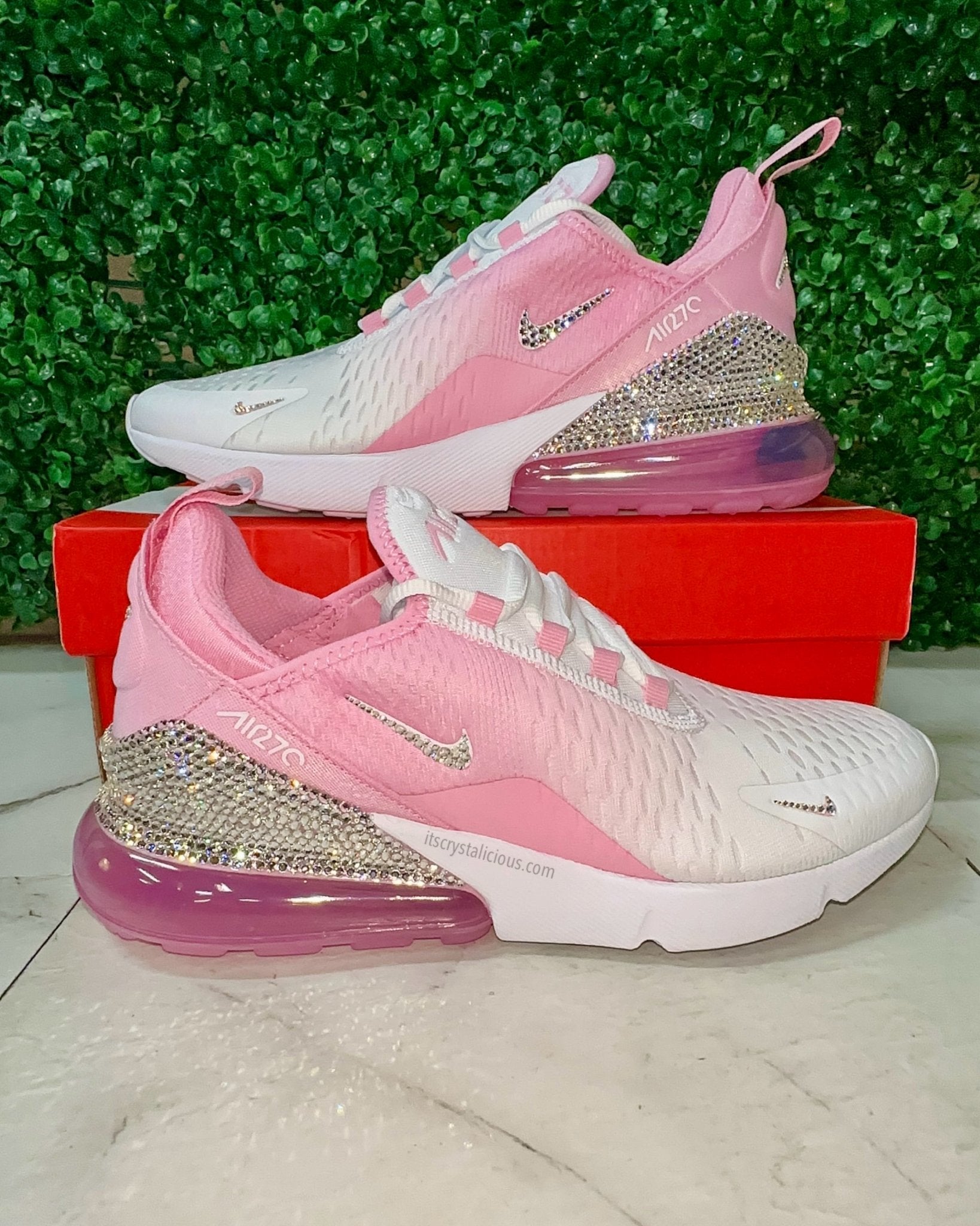 Nike Air Max 270 Pink Rise Crystals - It's Crystalicious®