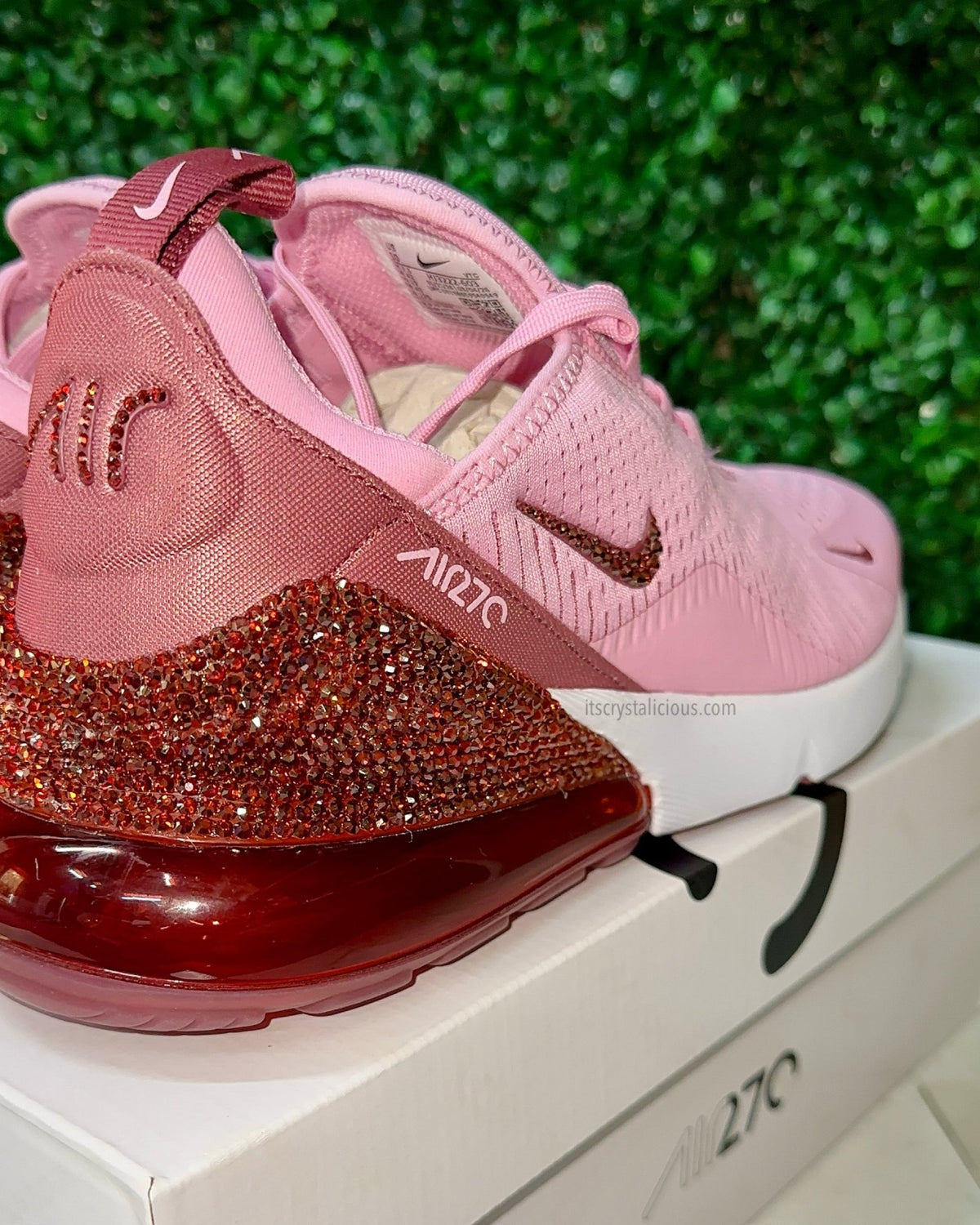 Nike Air Max 270 Pink Smoke: Custom Crystal - It's Crystalicious®