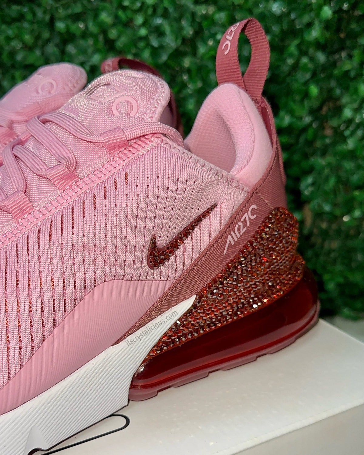 Nike Air Max 270 Pink Smoke: Custom Crystal - It's Crystalicious®