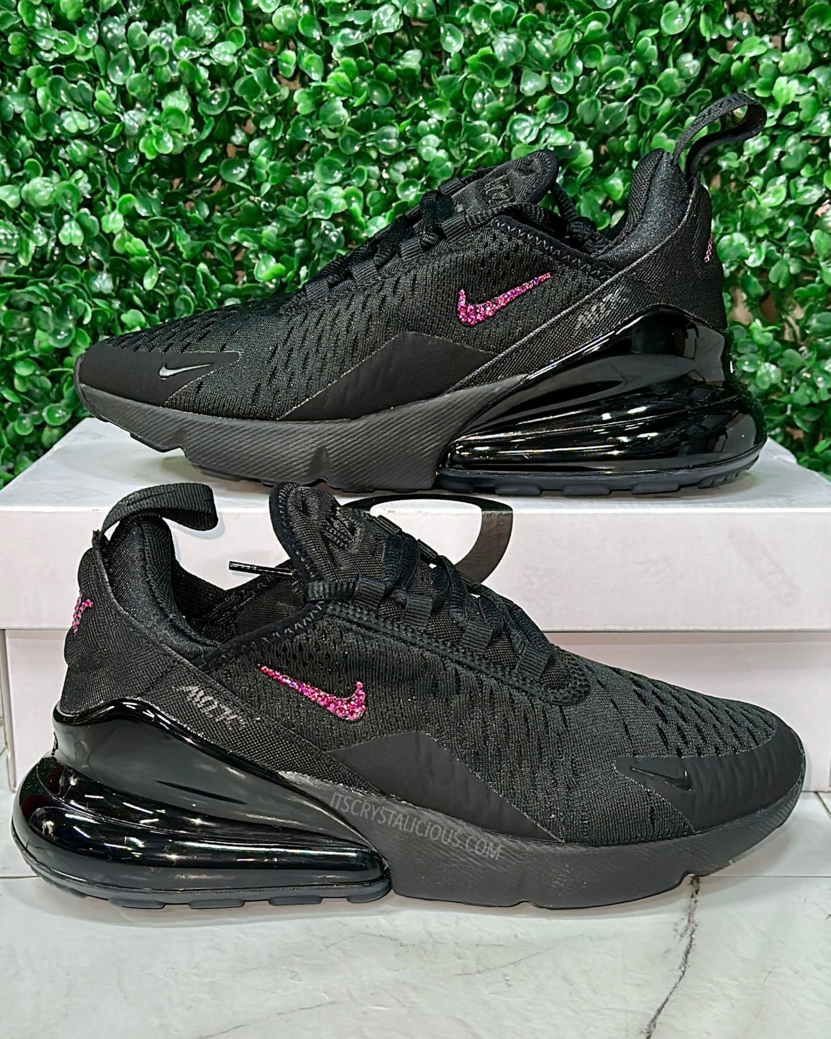 Nike Air Max 270 Triple Black/Fuchsia - Minimal * - It's Crystalicious®