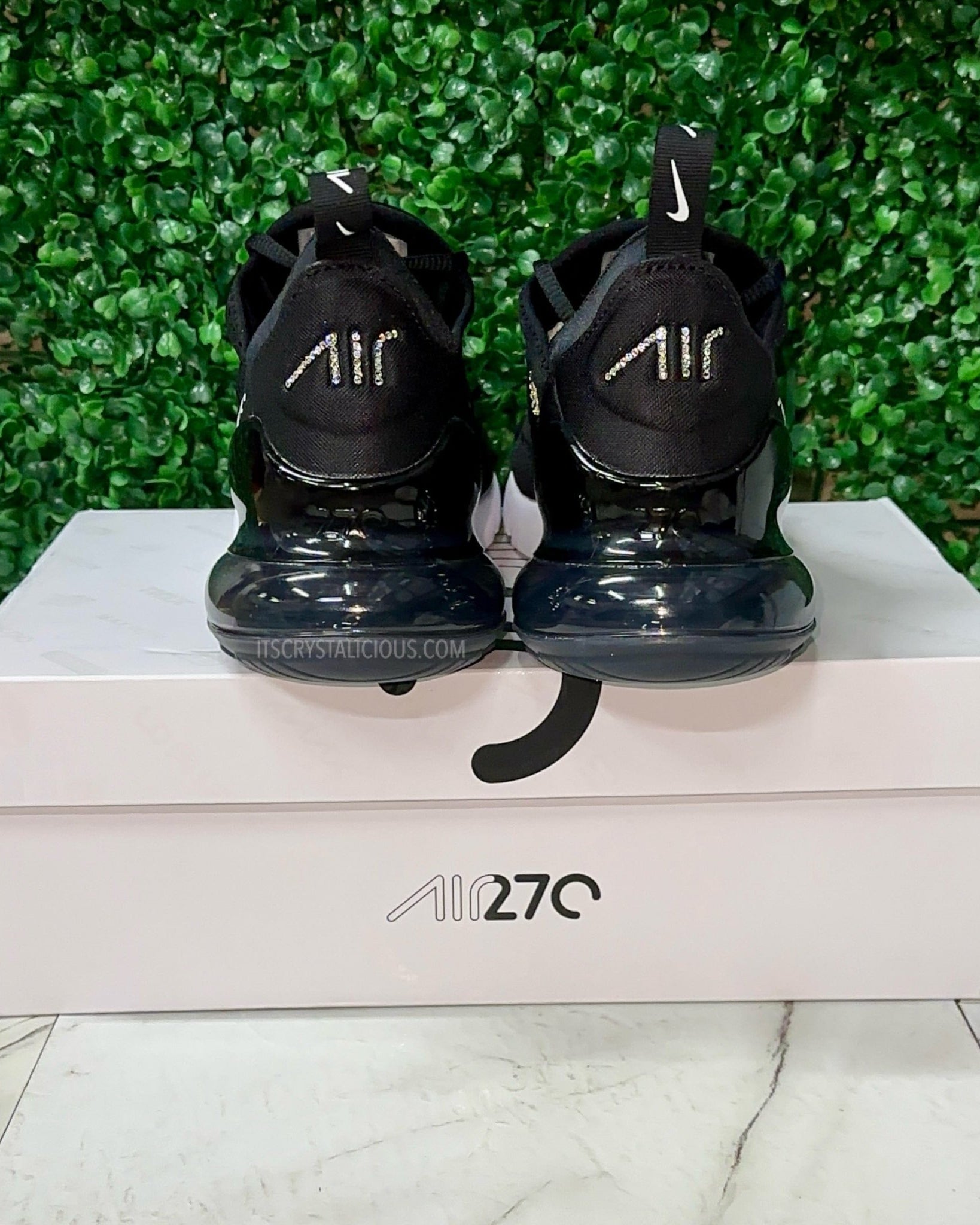 RTS Nike Air Max 270 Black/White/Crystal - Minimal - Size US 9 * - It's Crystalicious®