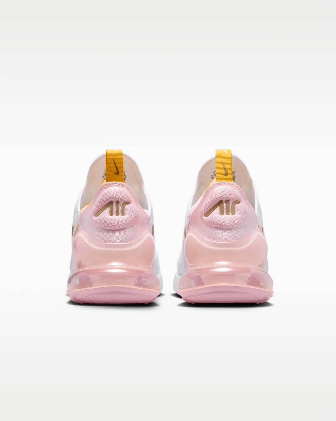 Nike Air Max 270 Uni Gold/Pink Foam: Custom Crystal - It's Crystalicious®