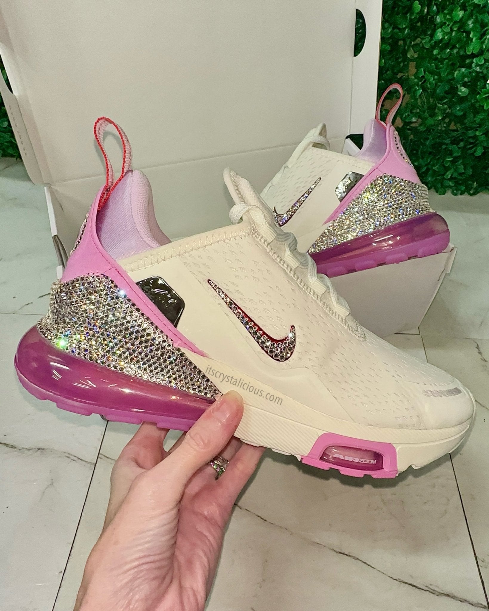 Nike Air Max 270 Premium - Light Magenta Custom Crystal - It's Crystalicious®