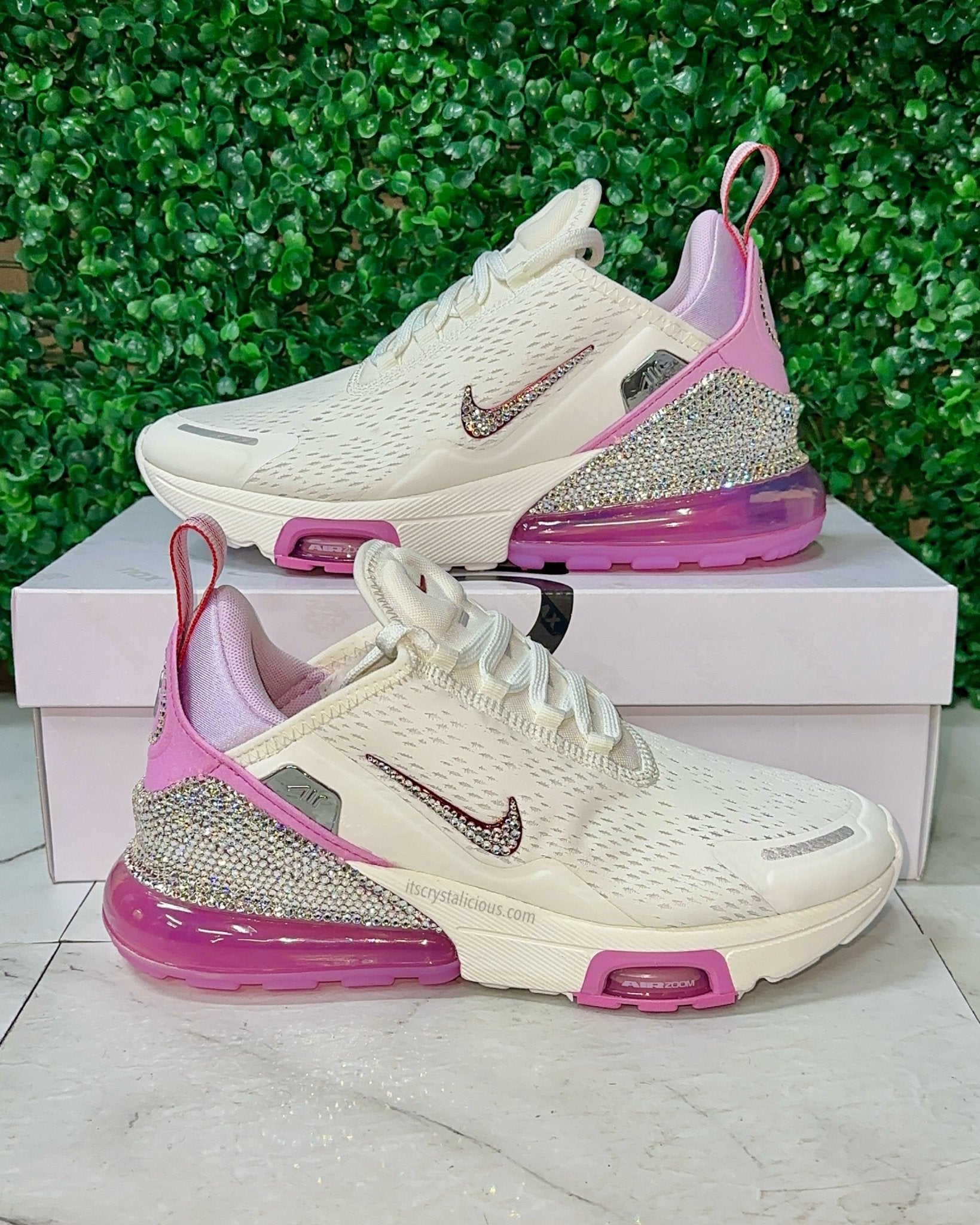 Nike Air Max 270 Premium - Light Magenta Custom Crystal - It's Crystalicious®
