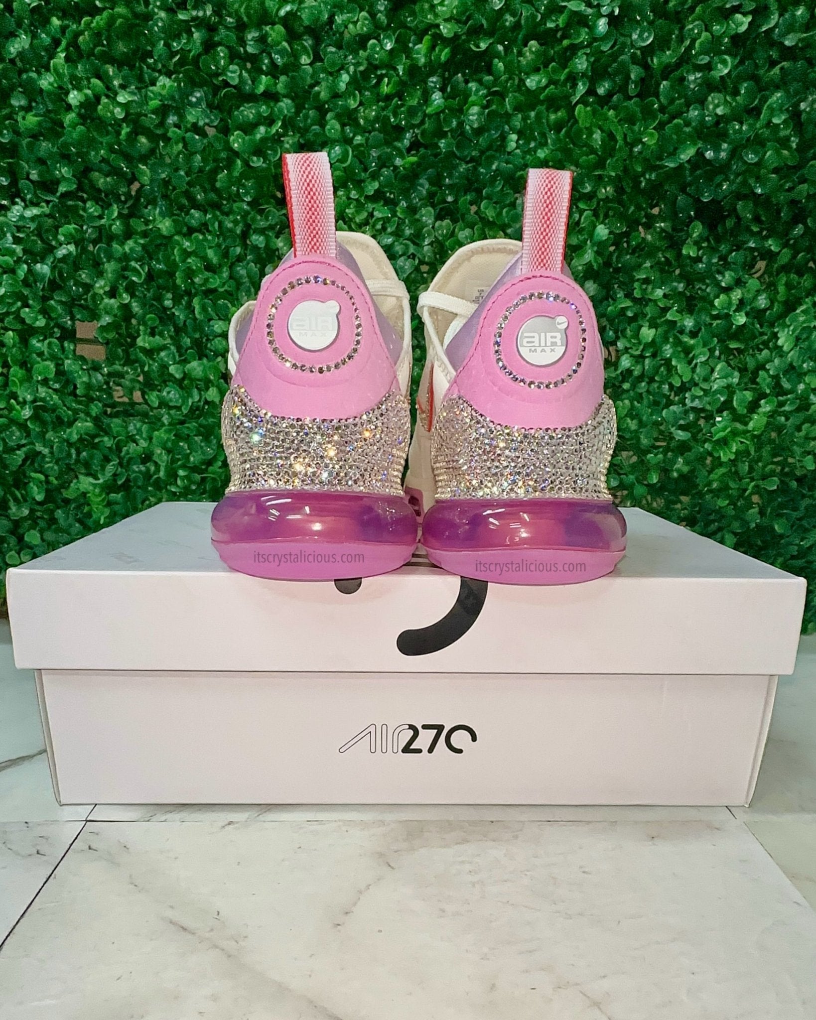 Nike Air Max 270 Premium - Light Magenta Custom Crystal - It's Crystalicious®