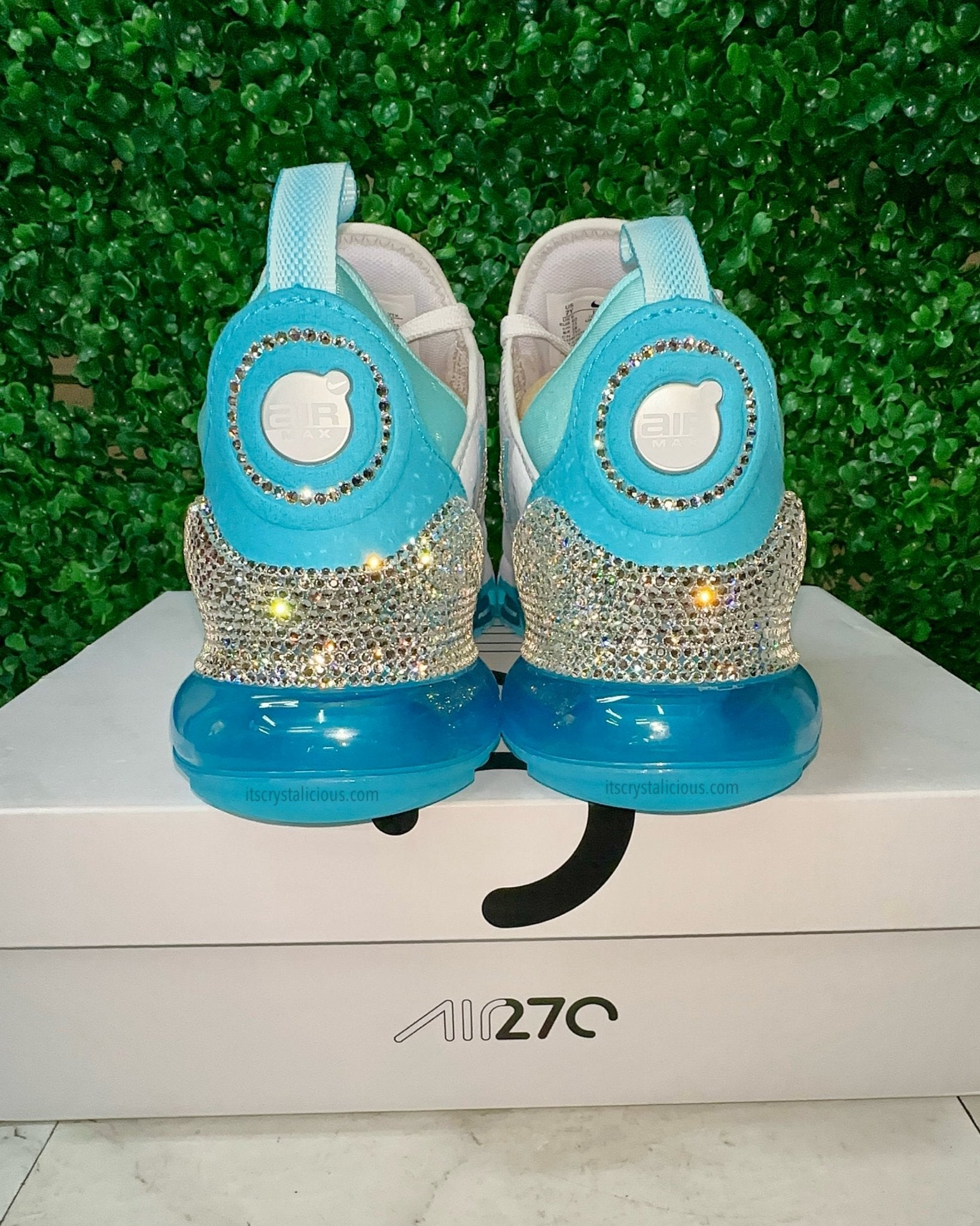 Nike Air Max 270 Premium - Teal Tint Custom Crystal - It's Crystalicious®