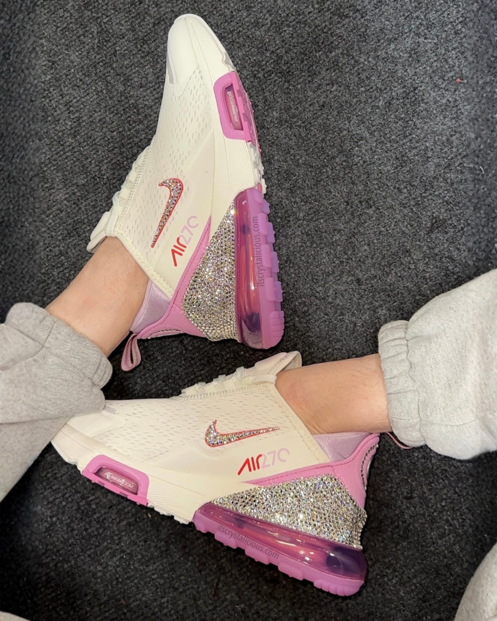 Nike Air Max 270 Premium - Light Magenta Custom Crystal - It's Crystalicious®