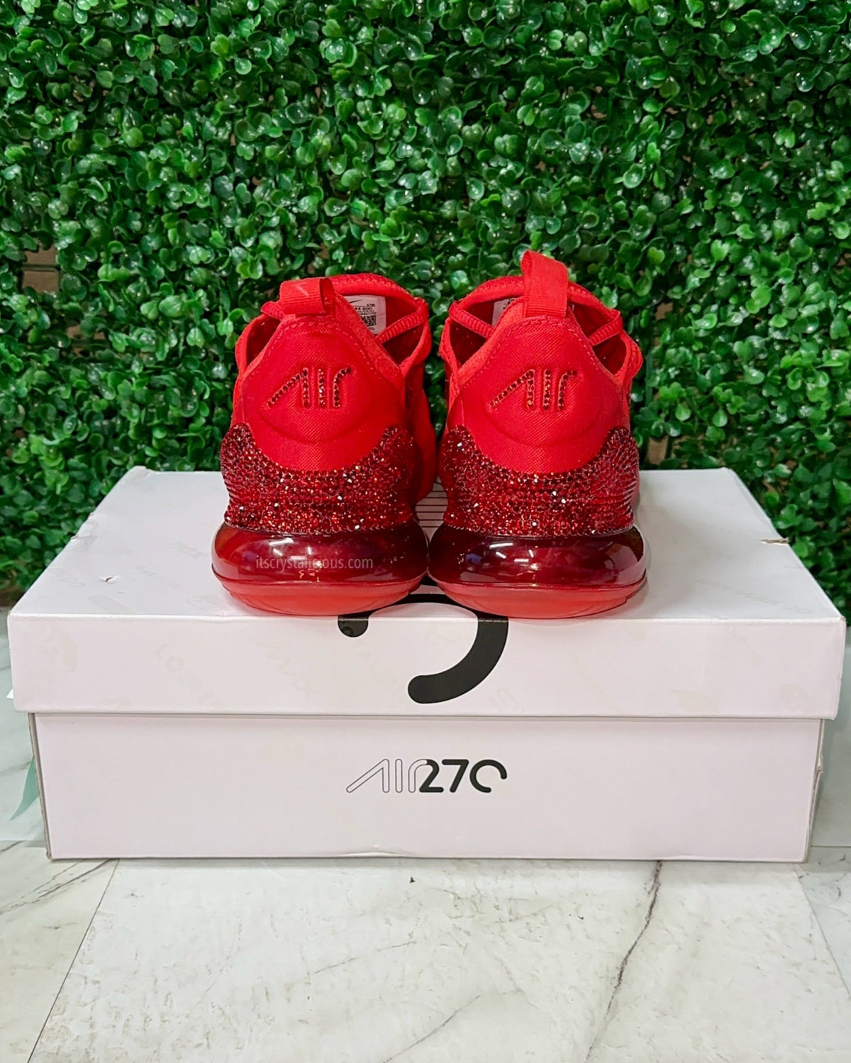 Nike Air Max 270 Triple Red Crystals - It's Crystalicious®