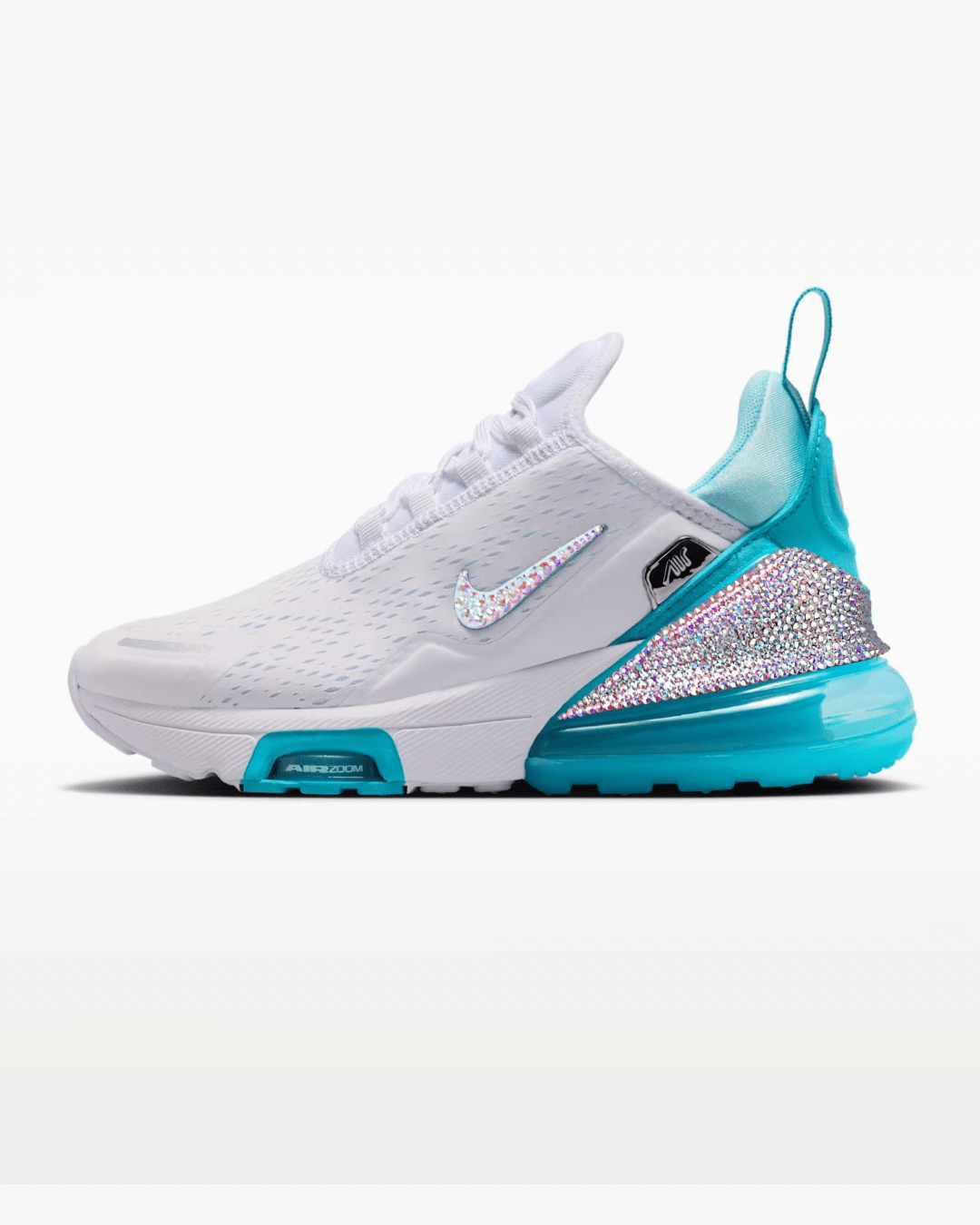 Nike Air Max 270 Premium - Teal Tint Custom Crystal - It's Crystalicious®