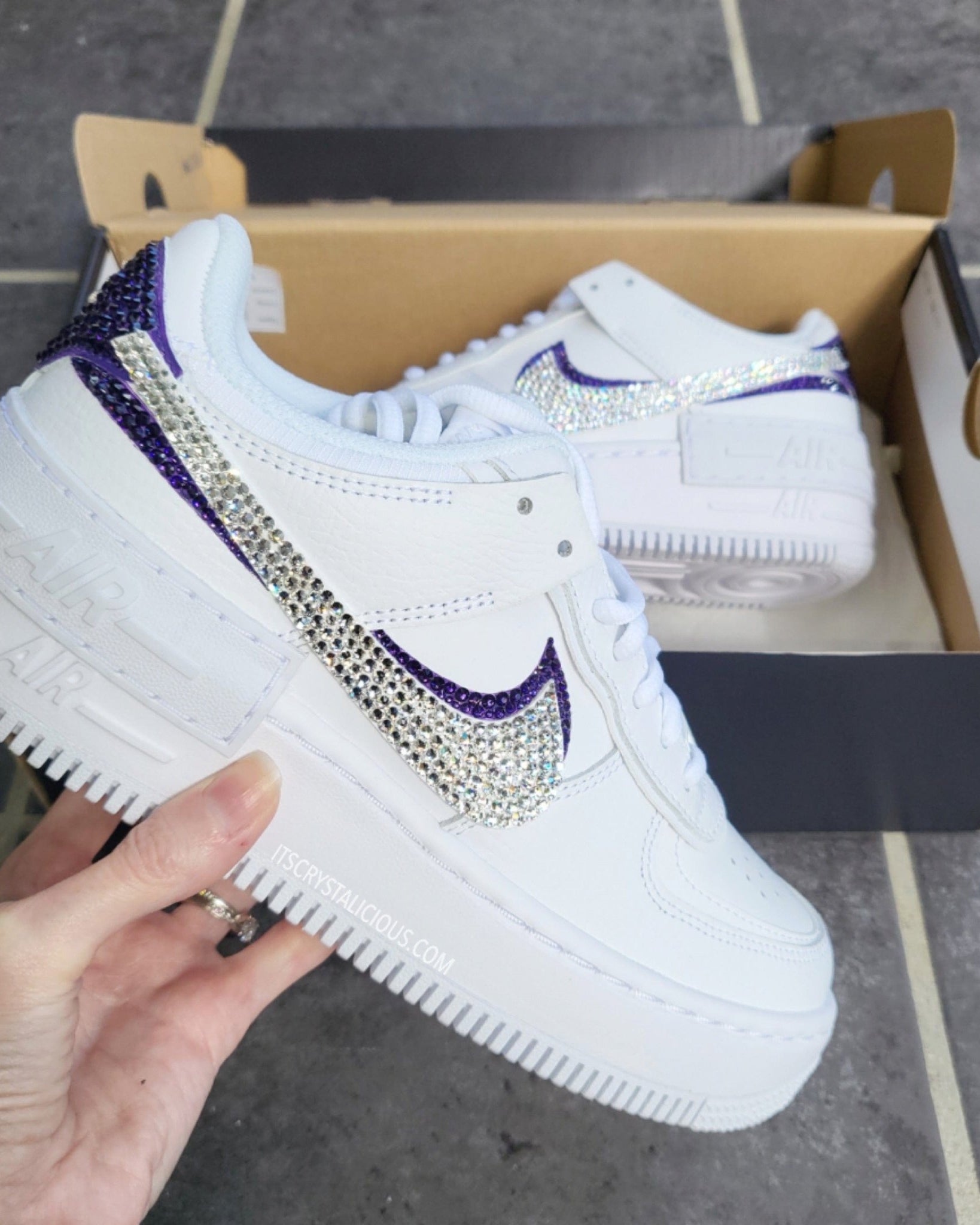 Nike Air Force 1 Shadow - Crystal/Purple Velvet * - It's Crystalicious®