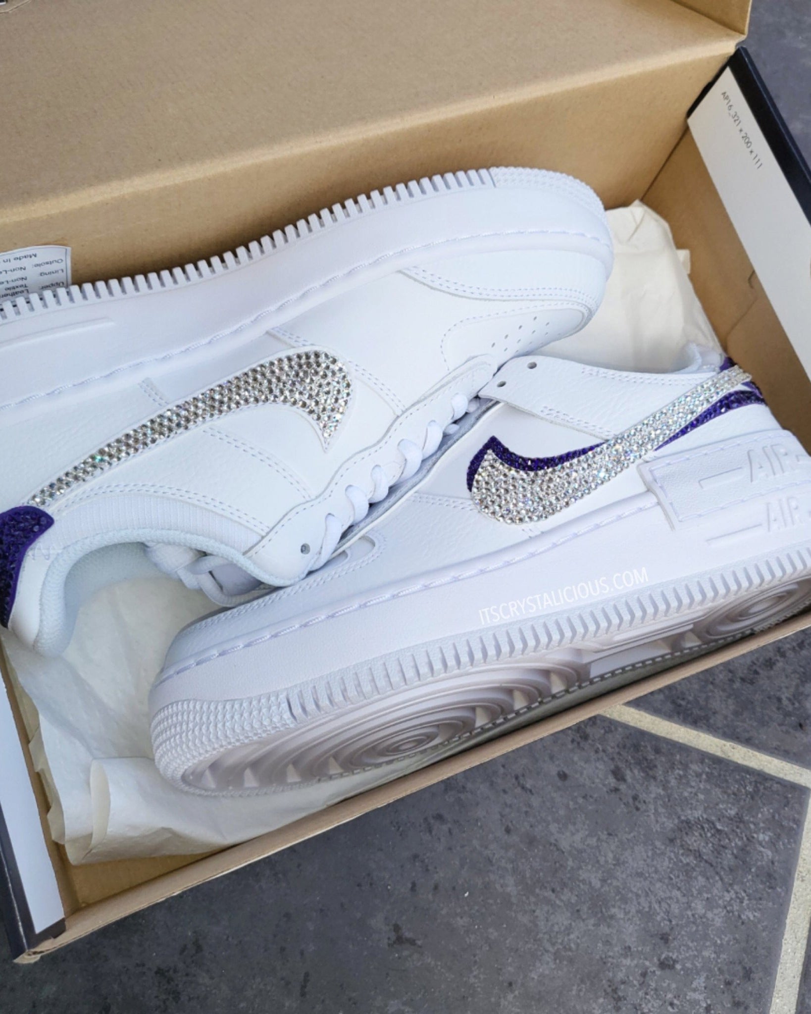 Nike Air Force 1 Shadow - Crystal/Purple Velvet * - It's Crystalicious®