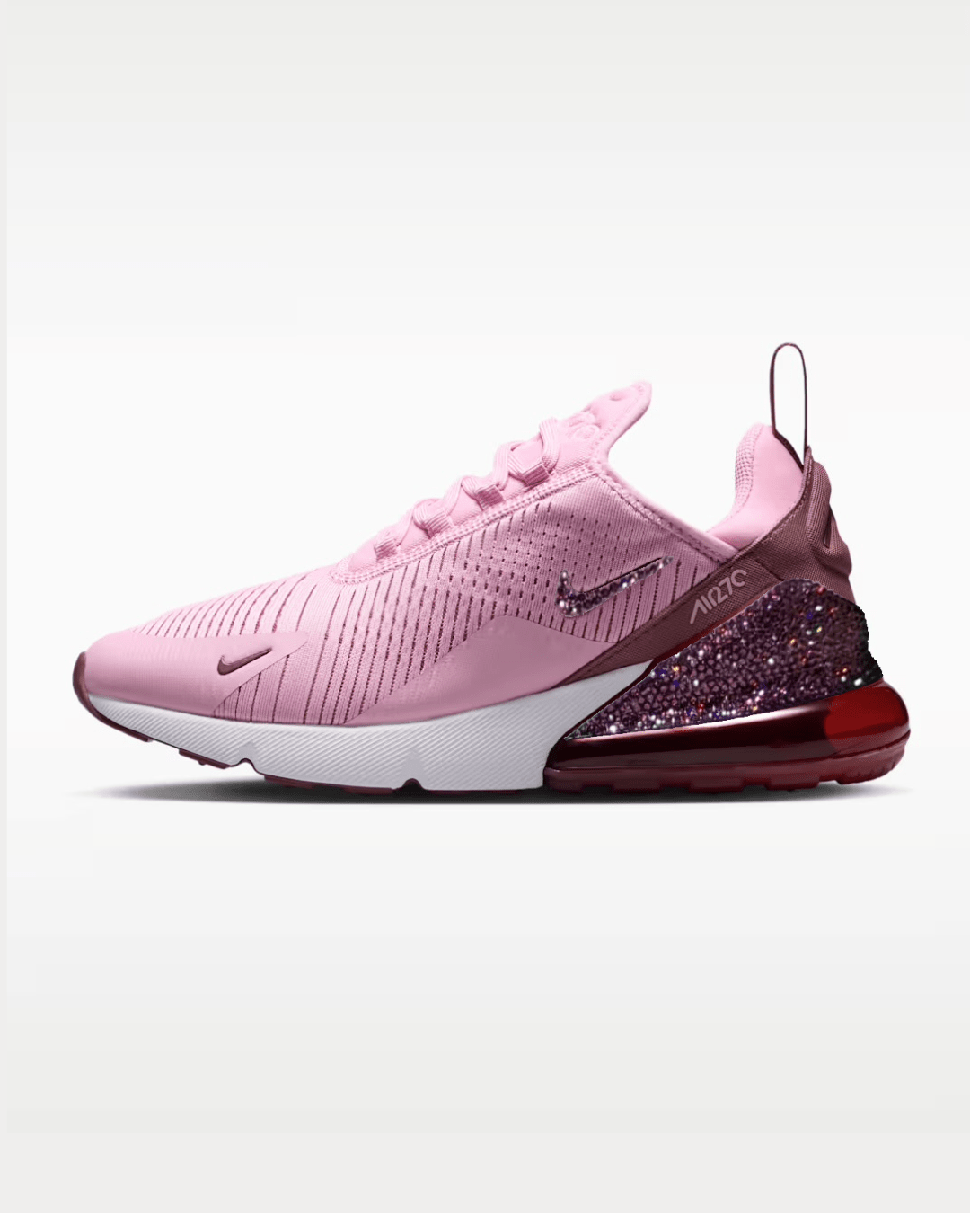 Nike Air Max 270 Pink Smoke: Custom Crystal - It's Crystalicious®