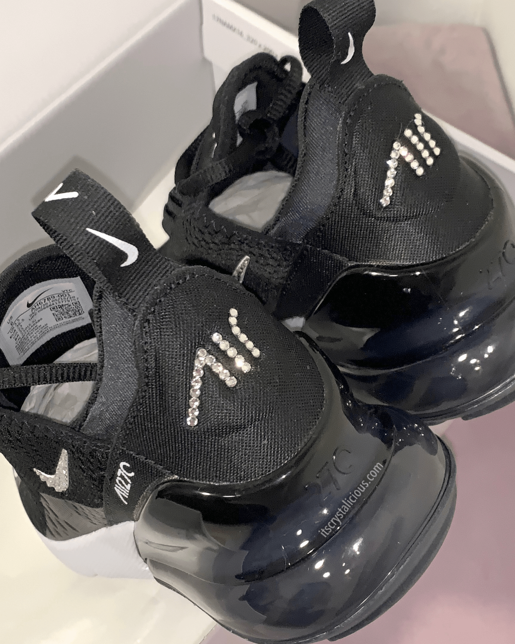 RTS Nike Air Max 270 Black/White/Crystal - Minimal - Size US 9 * - It's Crystalicious®