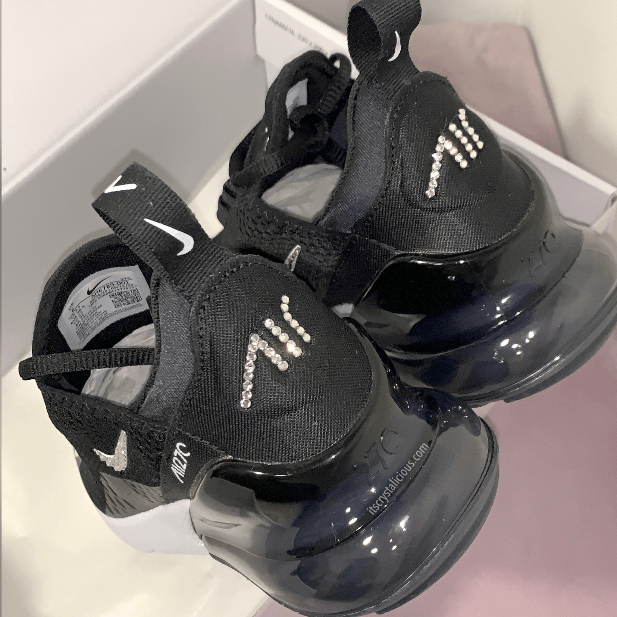 RTS Nike Air Max 270 Black/White/Crystal - Minimal - Size US 9 * - It's Crystalicious®
