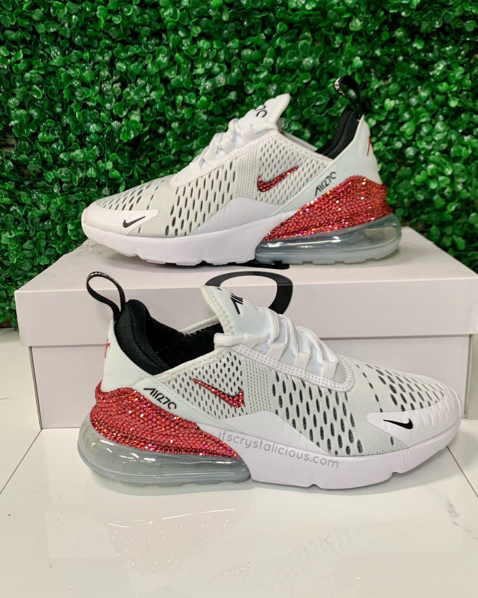 Nike Air Max 270 White/Black/Indian Pink * - It's Crystalicious®