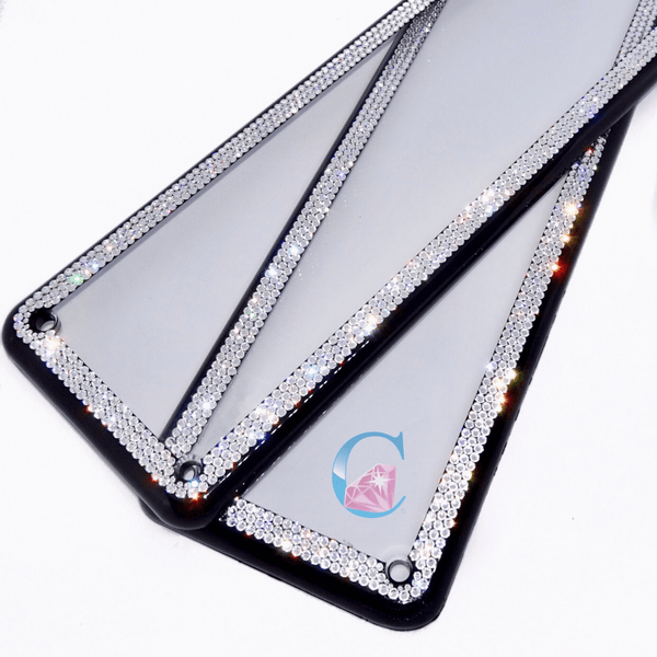 Set of 2 - Crystalicious® Number Plate Frame - 3 rows * - It's Crystalicious®