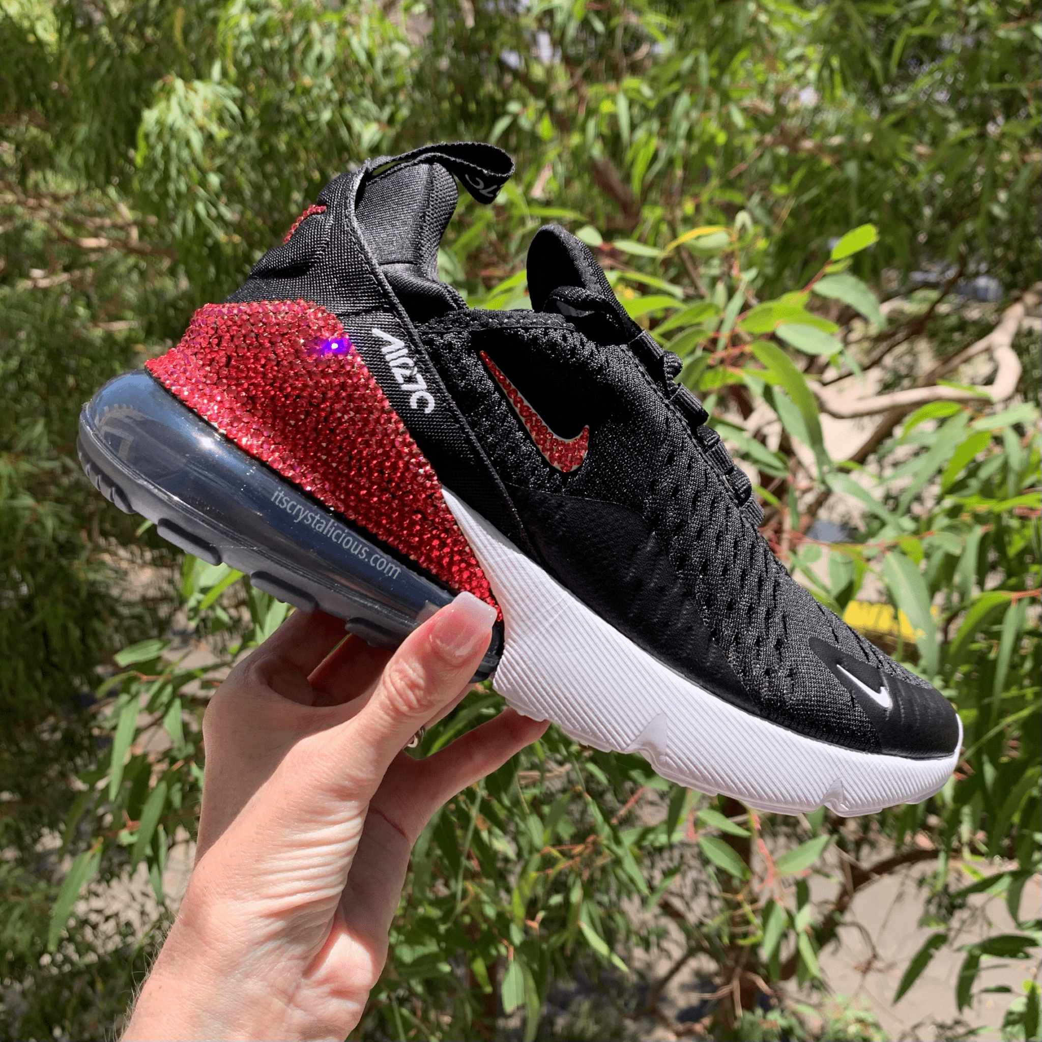 Nike Air Max 270 Black/White/Indian Pink * - It's Crystalicious®