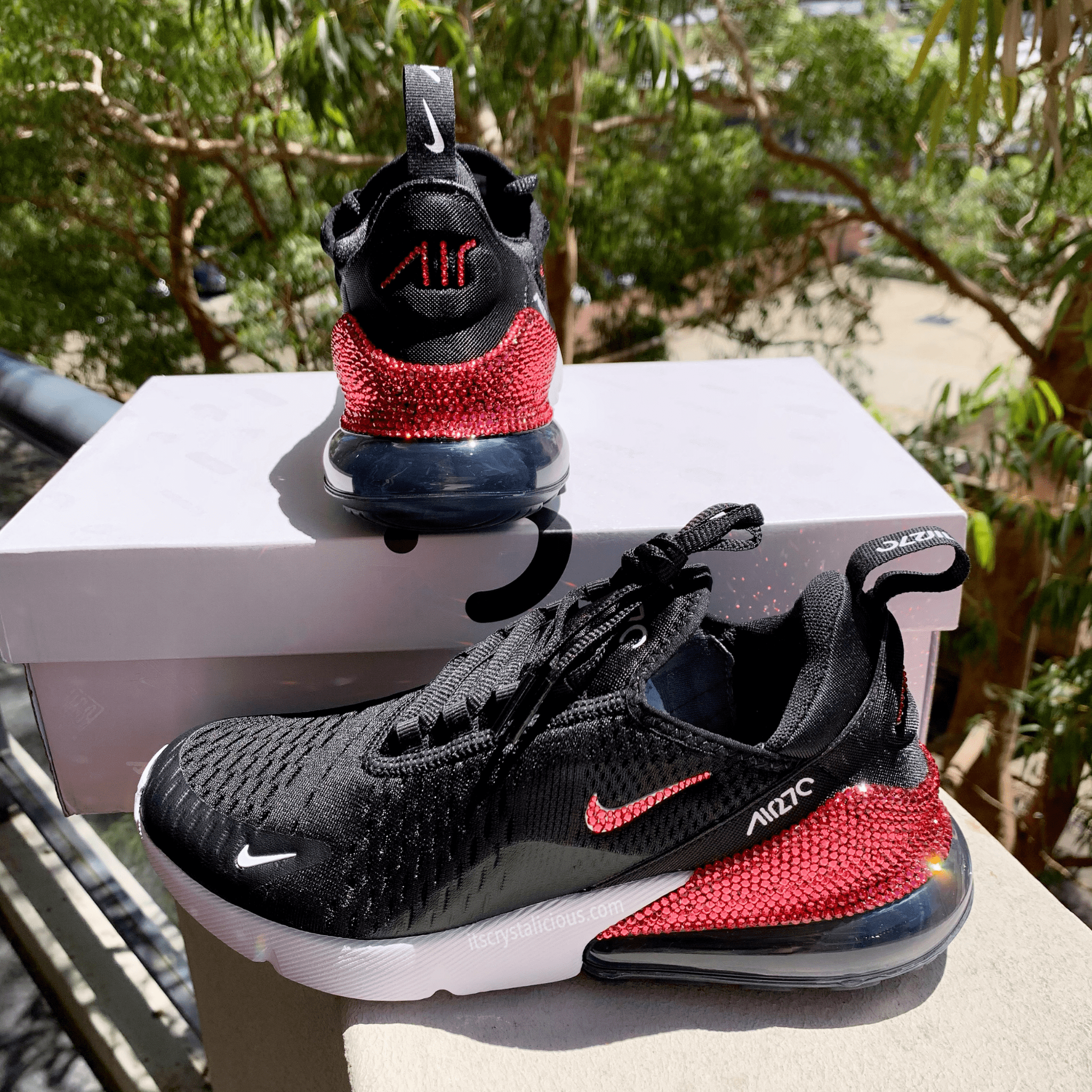 Nike Air Max 270 Black/White/Indian Pink * - It's Crystalicious®