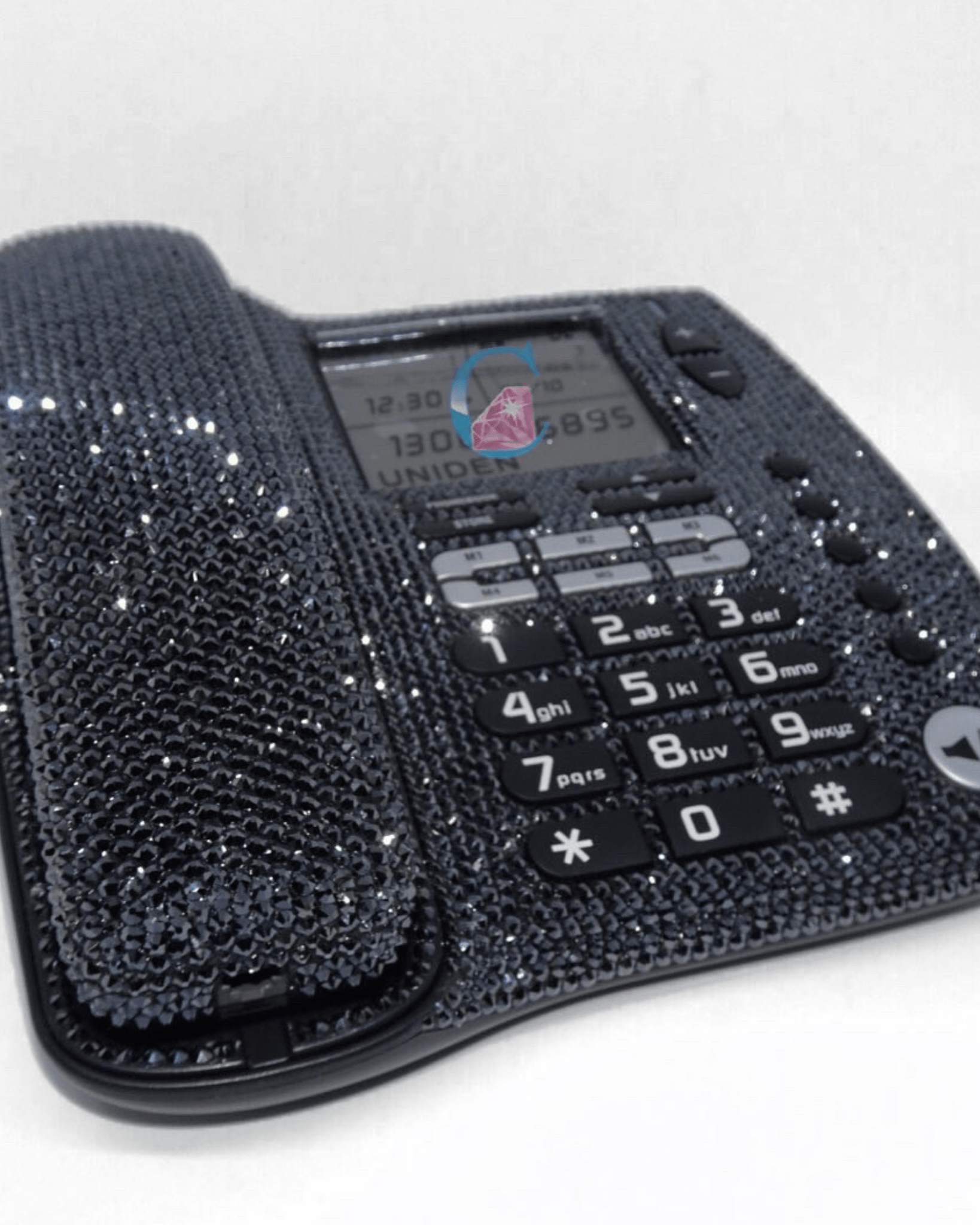 Desk Phone - Jet Hematite * - It's Crystalicious®