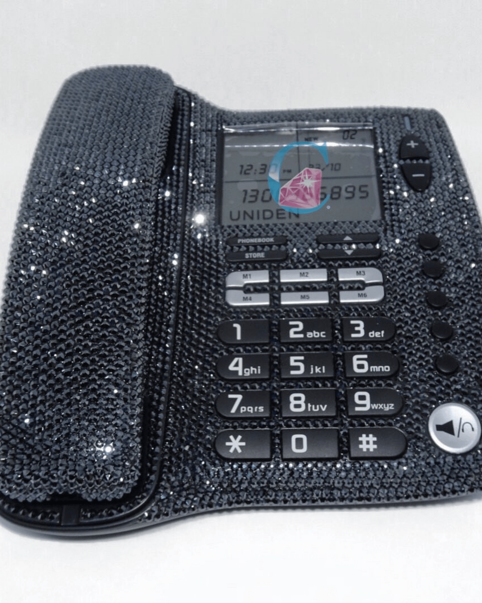 Desk Phone - Jet Hematite * - It's Crystalicious®