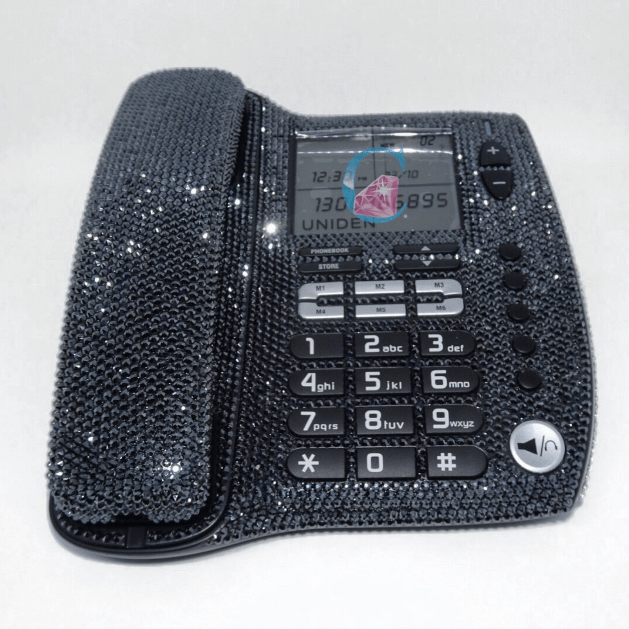 Desk Phone - Jet Hematite * - It's Crystalicious®