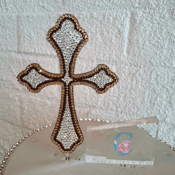 6" Cross Cake Topper - Double Outlined * - It's Crystalicious®