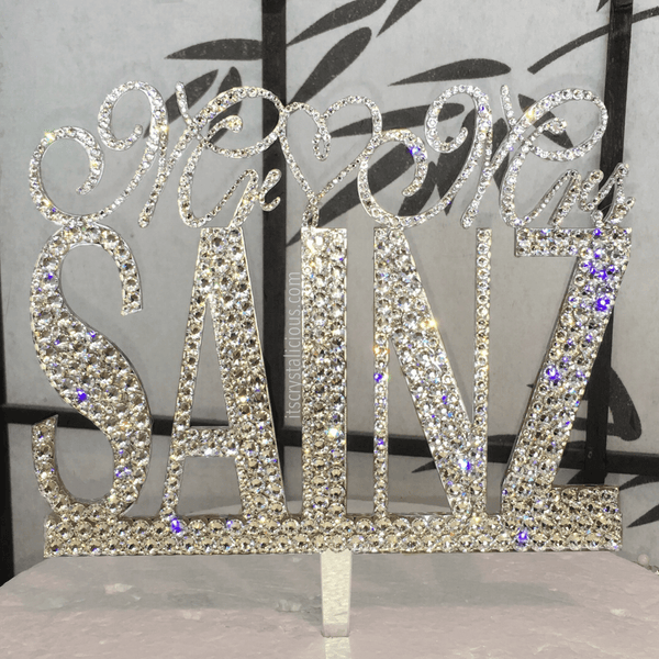 Fancy Mr ❤ Mrs Wedding Crystal Cake Topper * - It's Crystalicious®