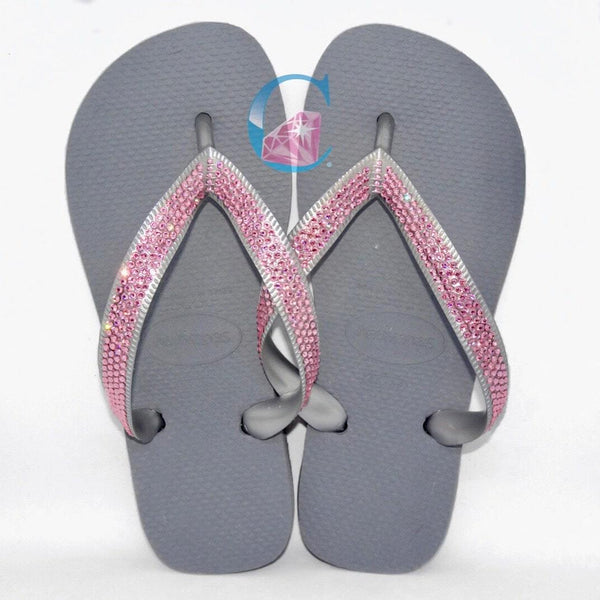 Thick Strap Crystal embellished Havaianas - 4 Rows * - It's Crystalicious®