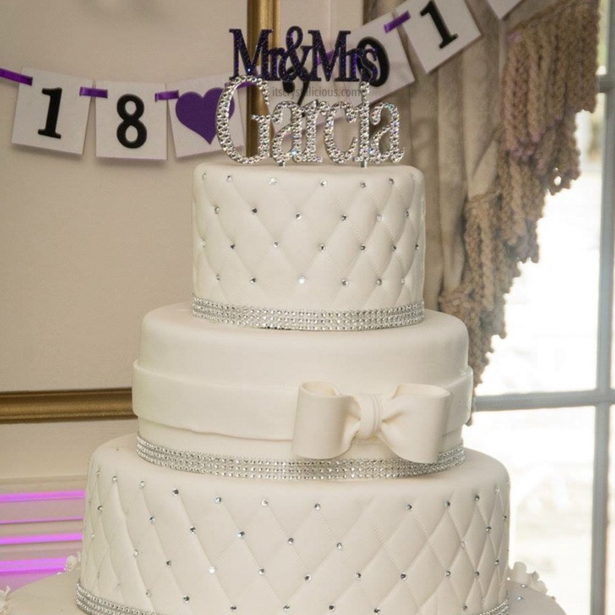 Mr & Mrs Wedding Cake Topper - G/F * - It's Crystalicious®